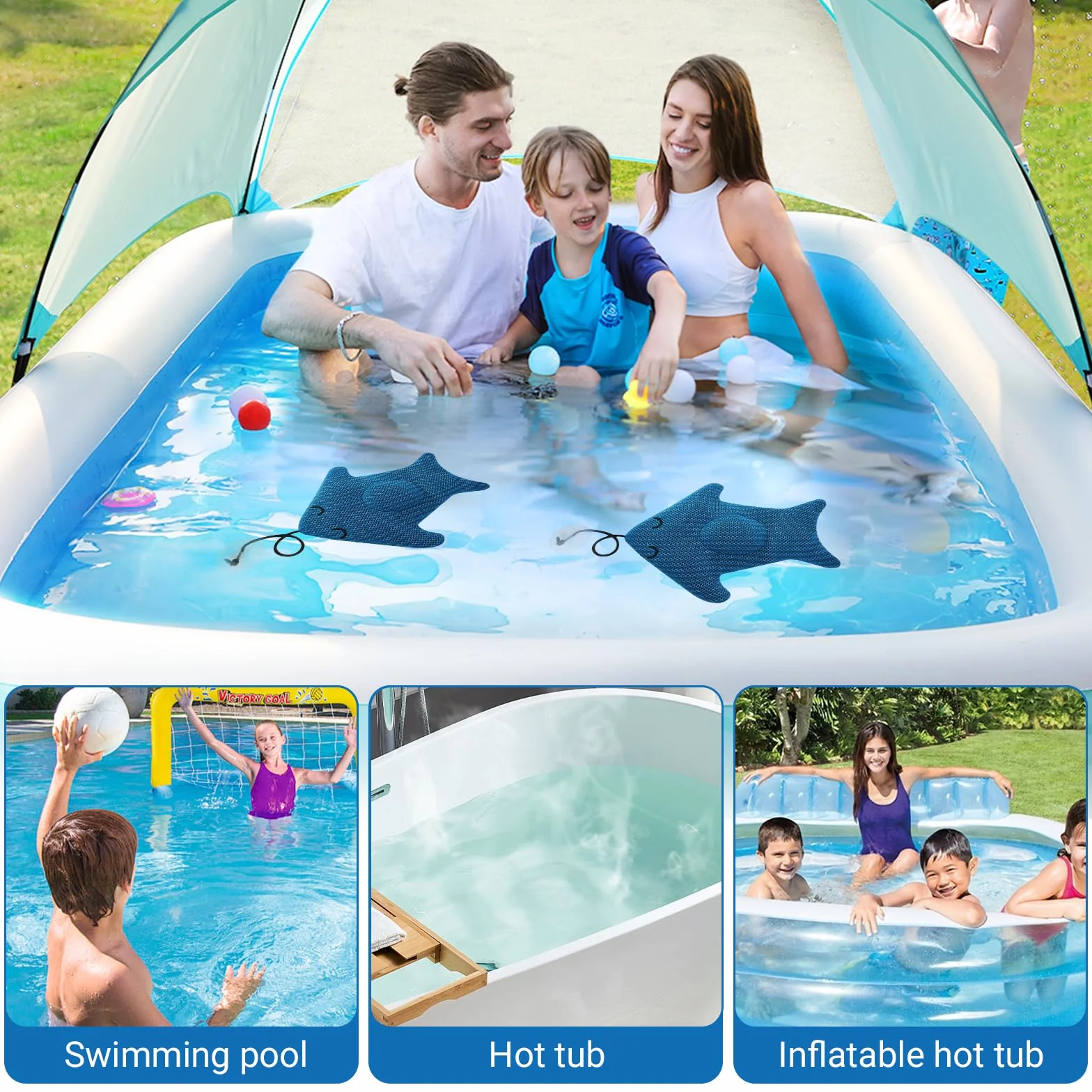 Hot Tub Scum Absorber 2-Pack Reusable Oil Absorbing Sponge Pool Accessories