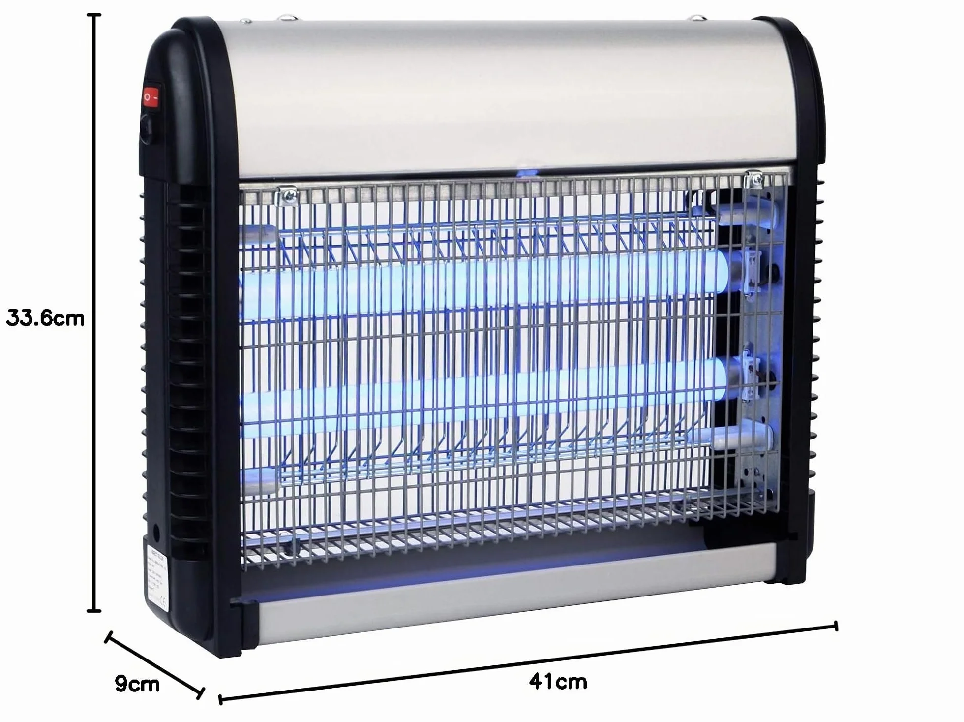 SIMON - Mata Moscas y Mosquitos Eléctrico, Lámpara Antimosquitos para Interior, Mata Moscas Electrónico, Ilumina y Mata Insectos, Cobertura de 80-100m², Luz LED 2x6,5 W, Color Negro