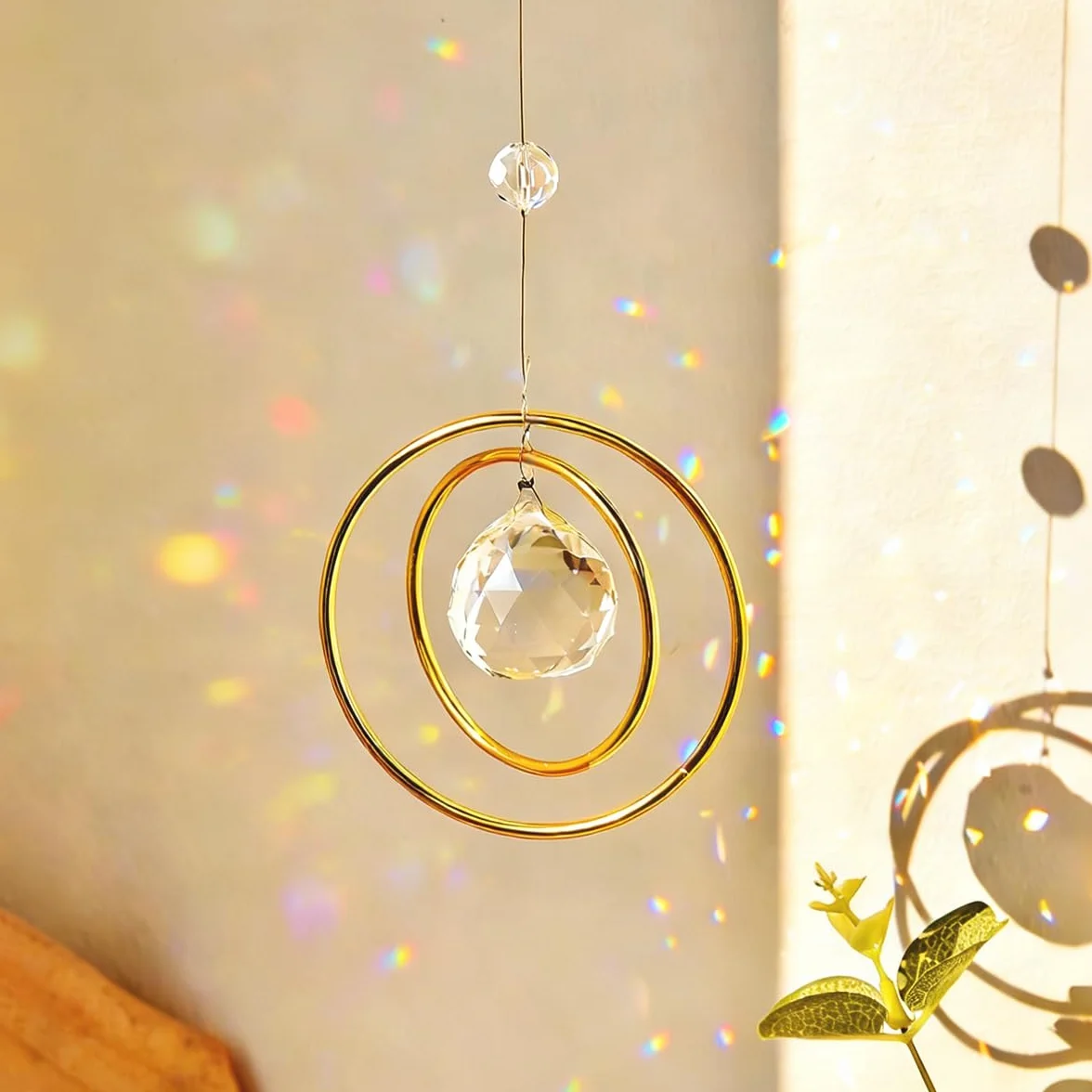 Atrapasoles Cristal Prismas Arcoíris Colgantes para Ventana Decorativos