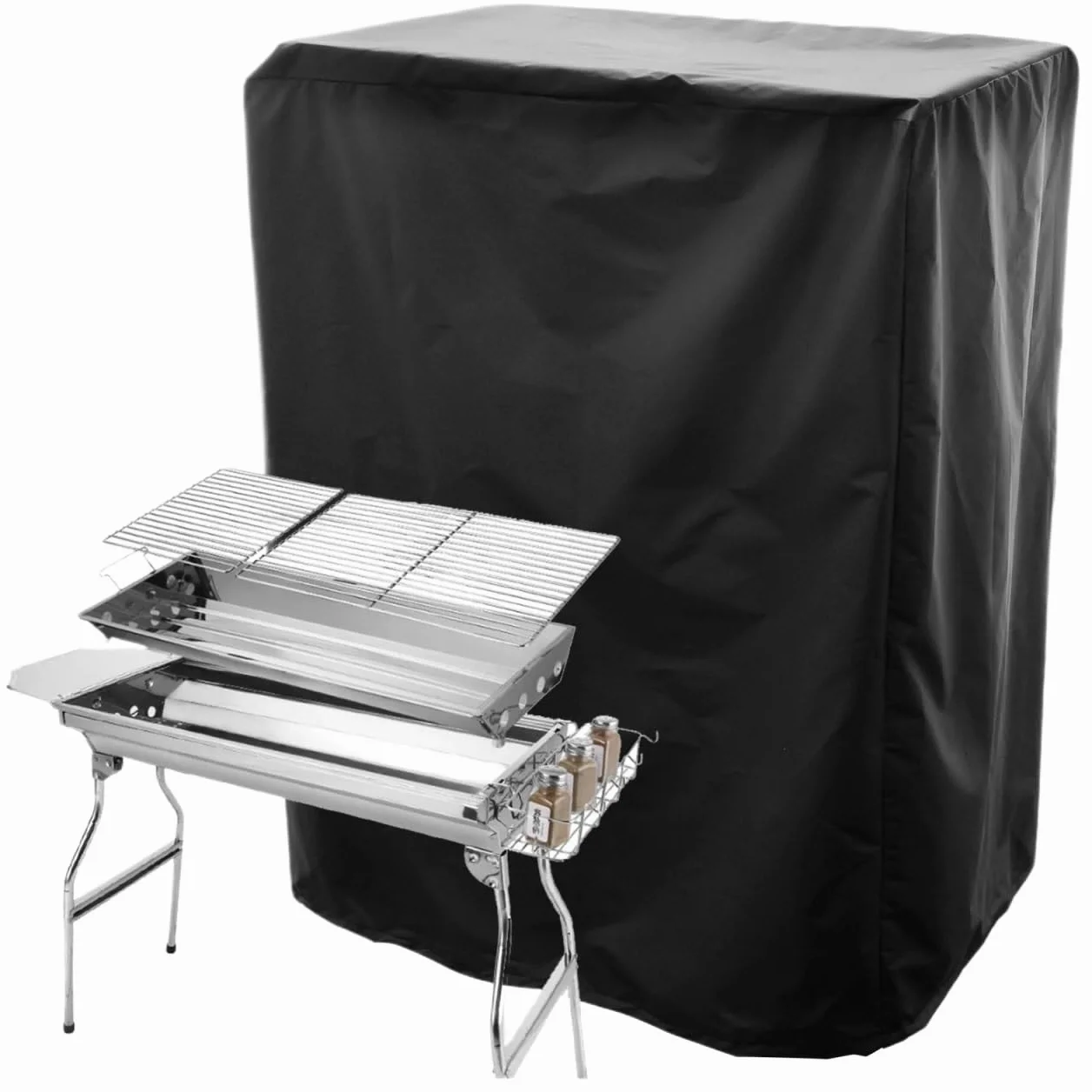 Fundas para Barbacoa Cubierta for Parrilla de Tela Oxford 210D, Cubierta for Barbacoa Impermeable con cordón a Prueba de Viento, Cubierta for Barbacoa portátil Resistente