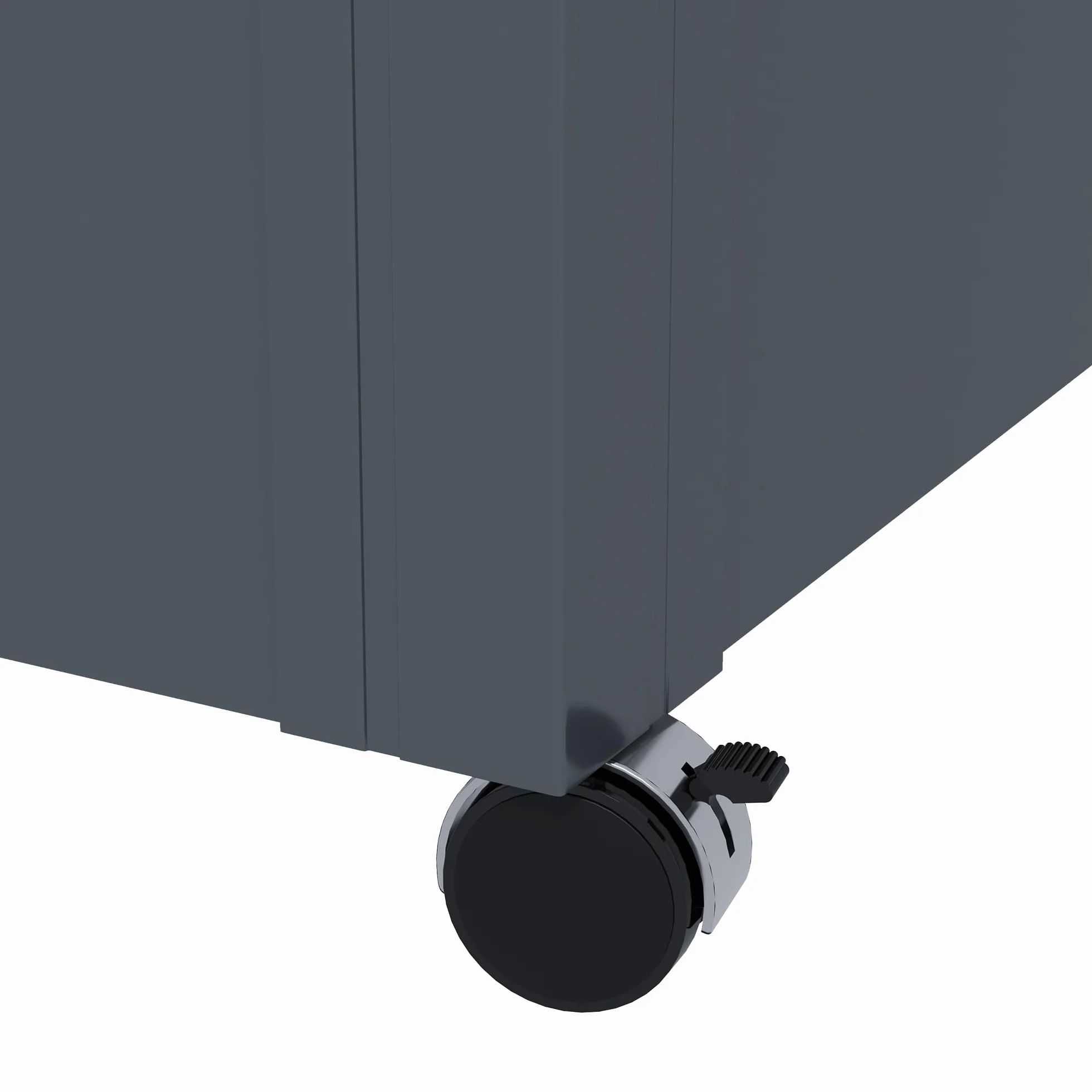 Outsunny Baúl Almacenaje Exterior 311L Acero Galvanizado 4 Ruedas Impermeable 120x62x66 cm Gris Oscuro