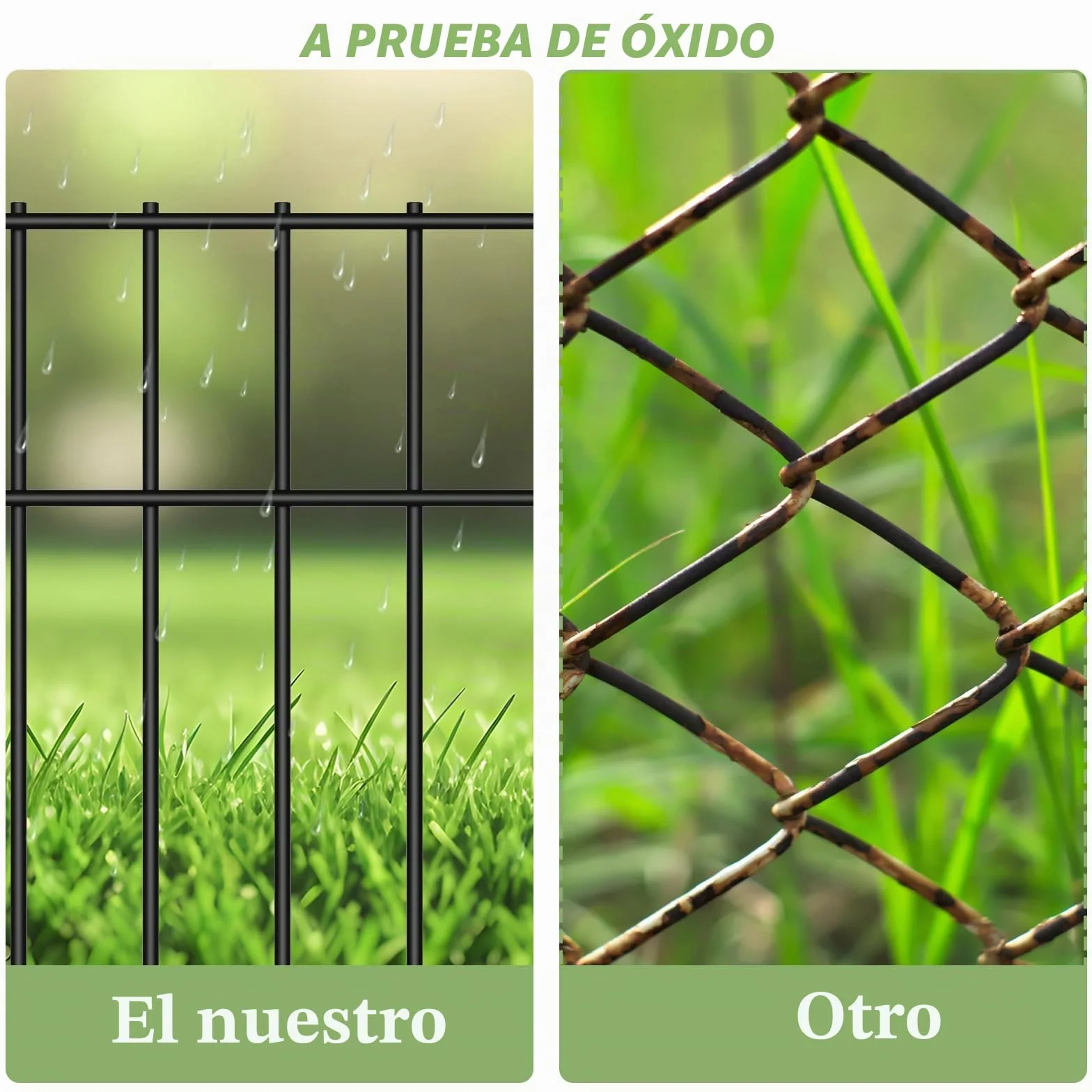 LIANTRAL Vallas de jardín, barreras animales, Valla metálica, 19 piezas | Valla decorativa al aire libre, vallas animales para perros y conejos, valla sin excavación, Antióxido, total 43 cm x 6,27 m