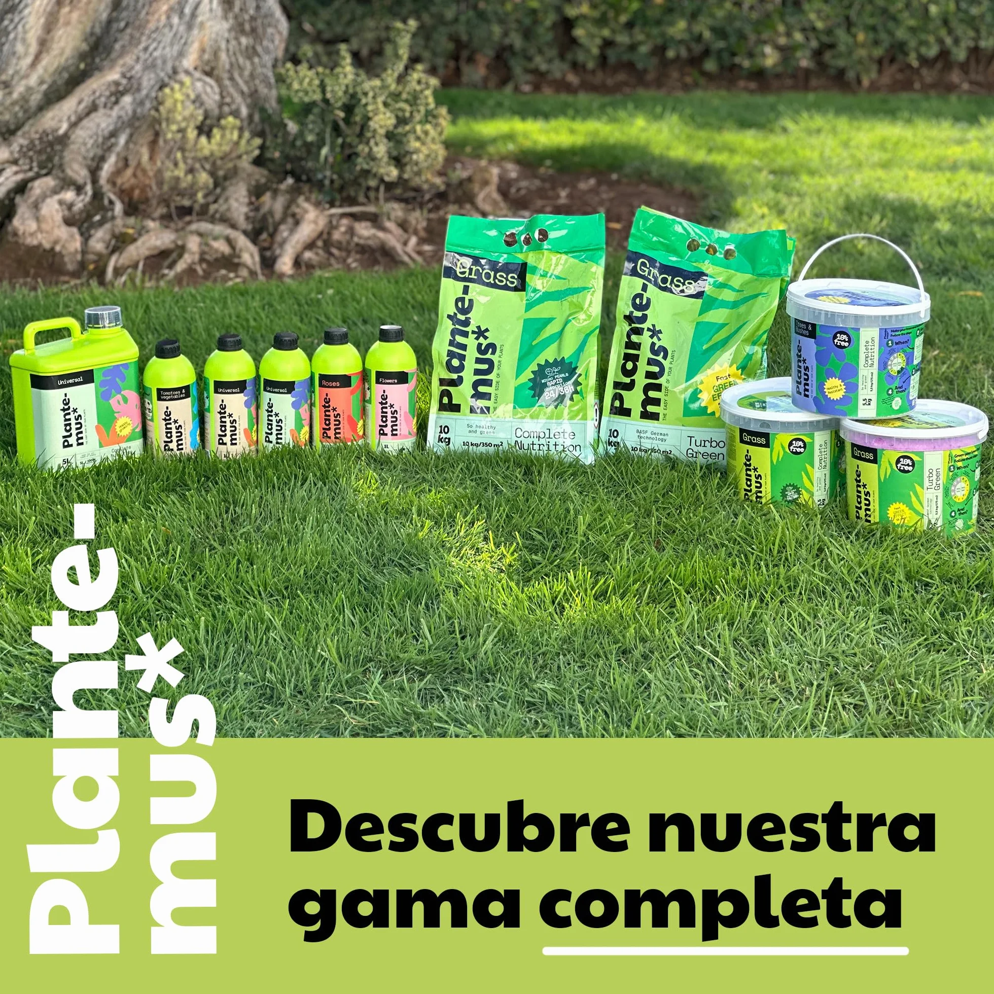 PLANTEMUS Abono Césped Premium Efecto Prolongado 700 m² Fertilizante NPK 12-11-18 Granulado Perlas Ultrasolubles 20 KG