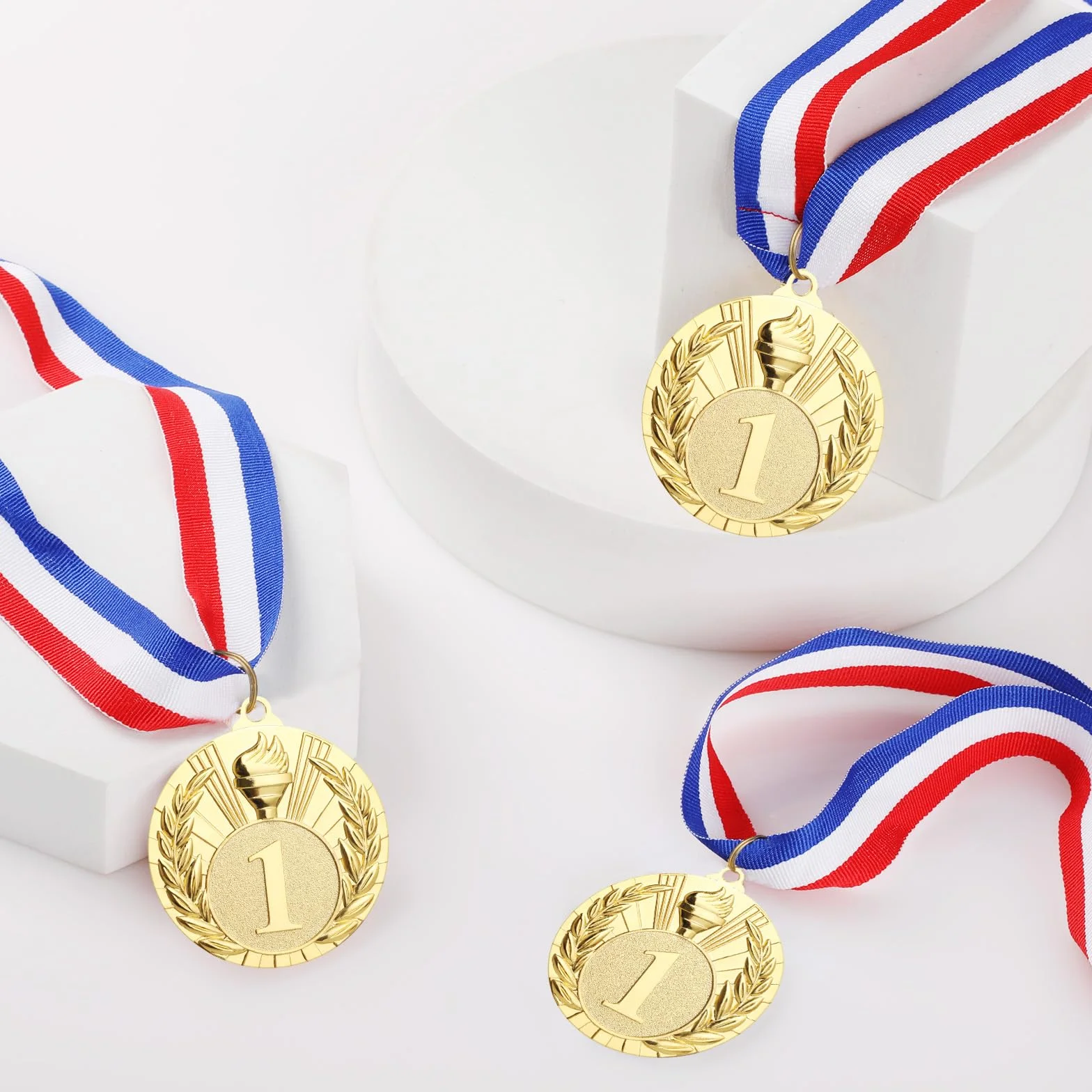 GeeRic 12 Piezas Medallas de Oro para Niños, Fiestas Infantiles y Premios Deportivos