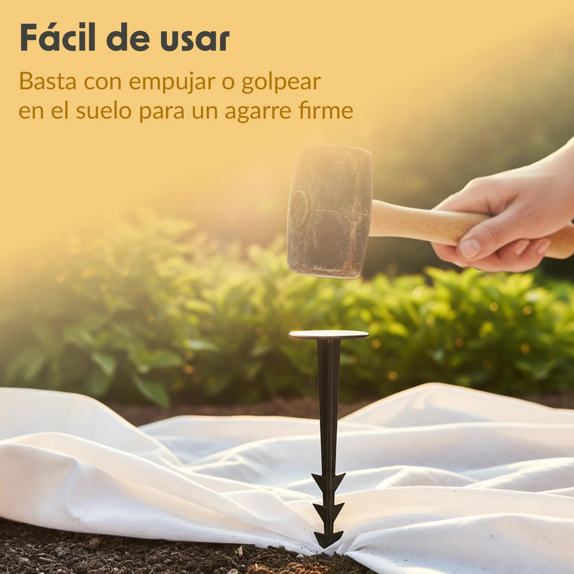 Anclaje de plástico 150 x piquetas de Tierra Resistentes a los Rayos UV, construcción Acanalada