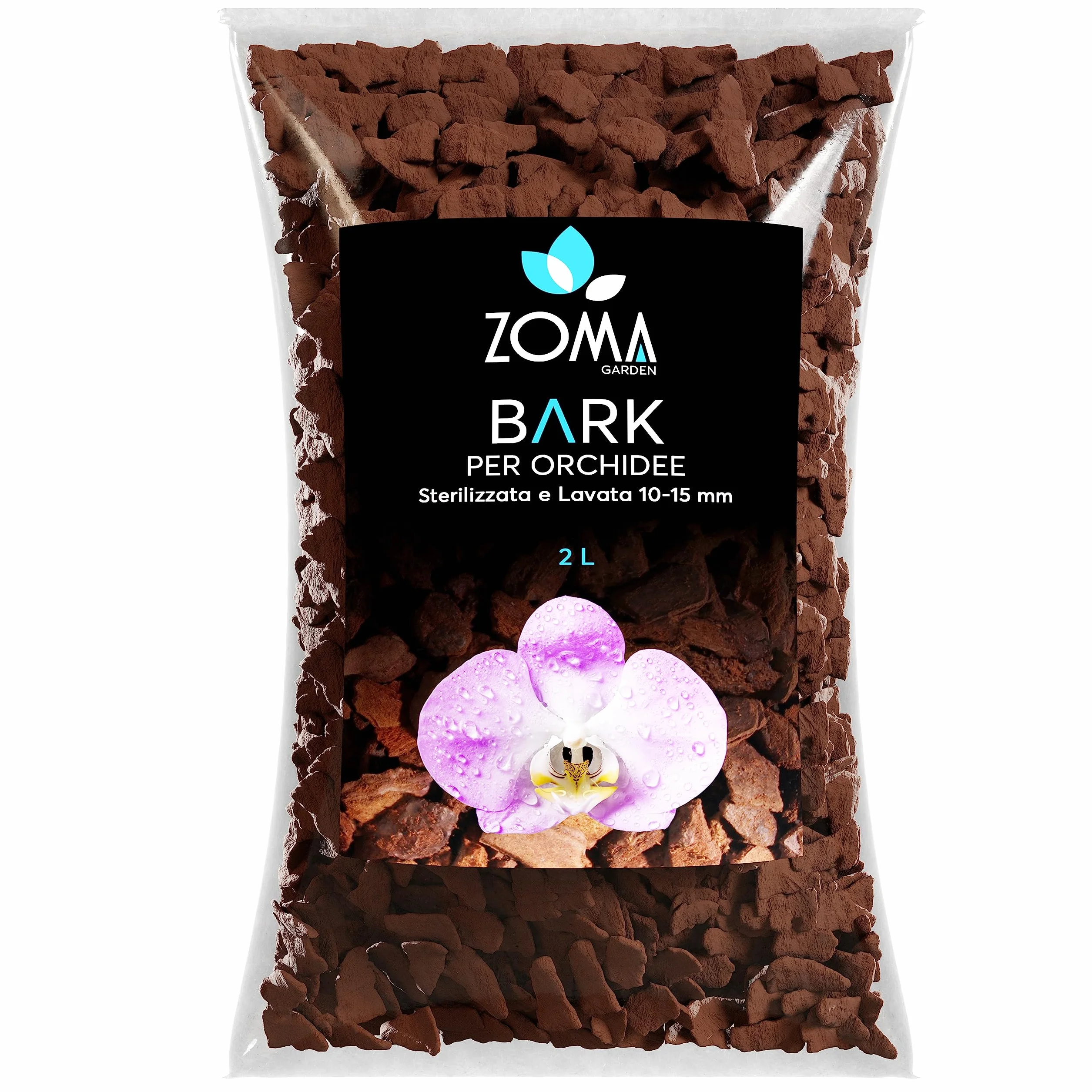 ZOMA Corteza natural para orquídeas Premium 2L 10/15 mm