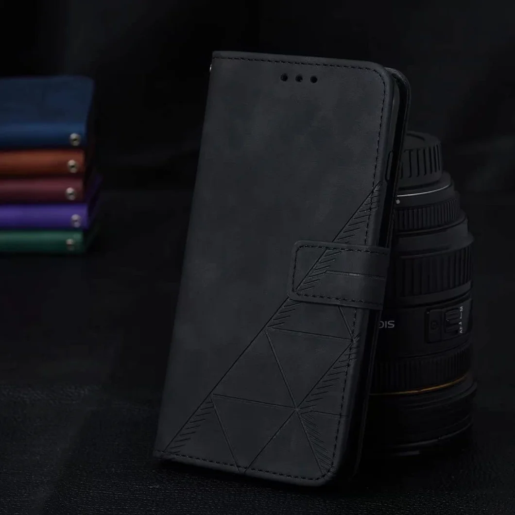 Funda Samsung Galaxy S23 FE, TPU suave, cuero, a prueba de golpes, atril, cierre magnético, negro