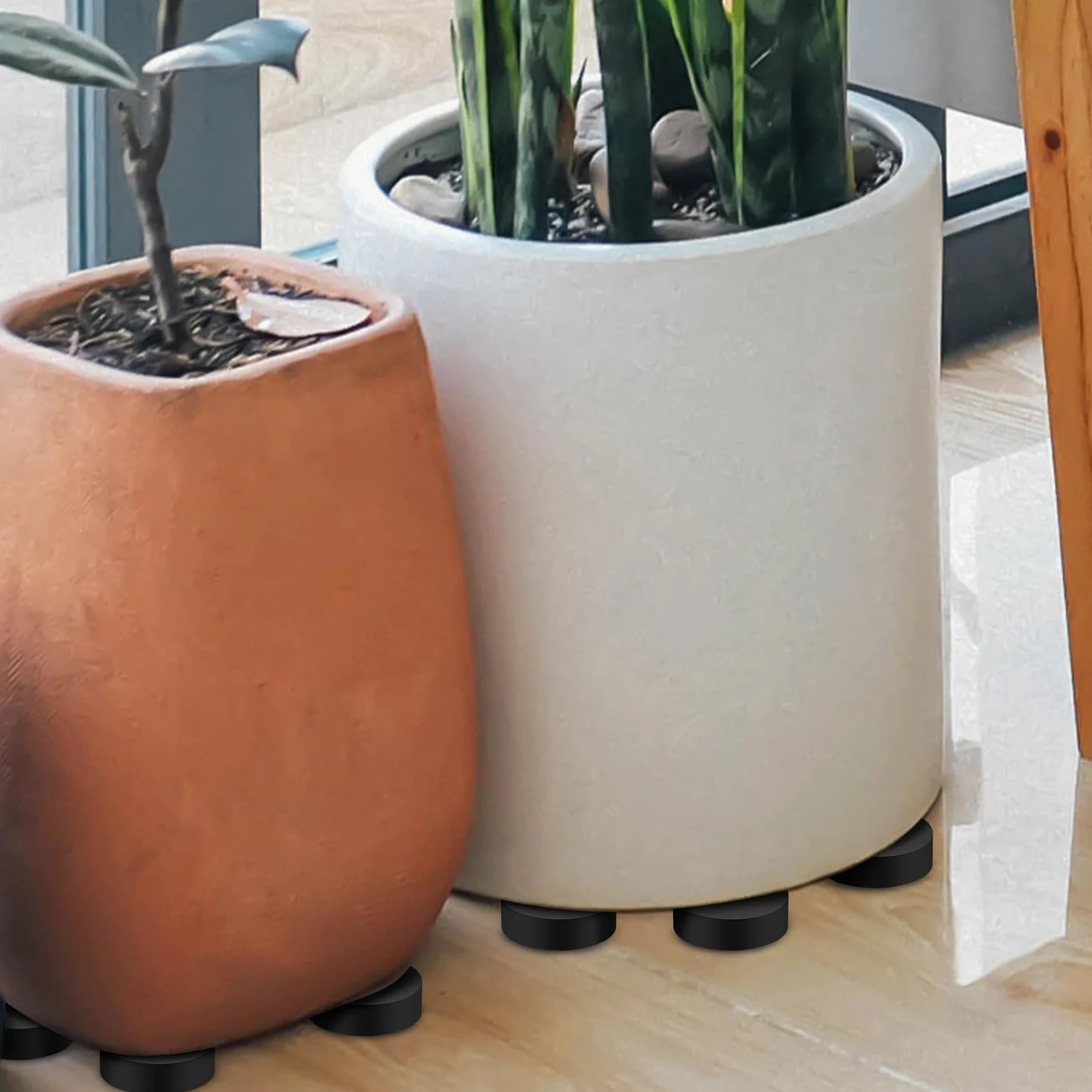 iplusmile 20 Piezas de Patas para Macetas de Goma Redondas, Soporte Elevador para Macetas Buena Capacidad de Carga, Ideales para Jardín E Interior