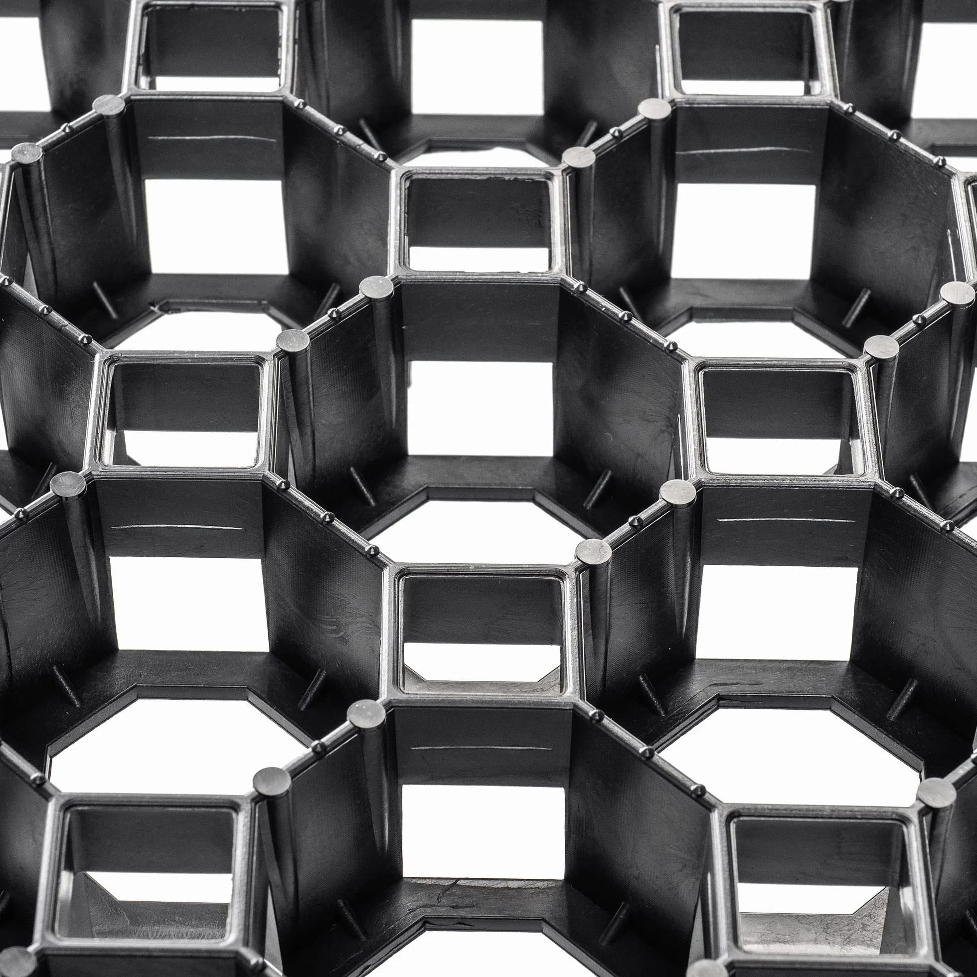 KADAX Rejilla para césped 50x50 cm Negro 10 Unidades