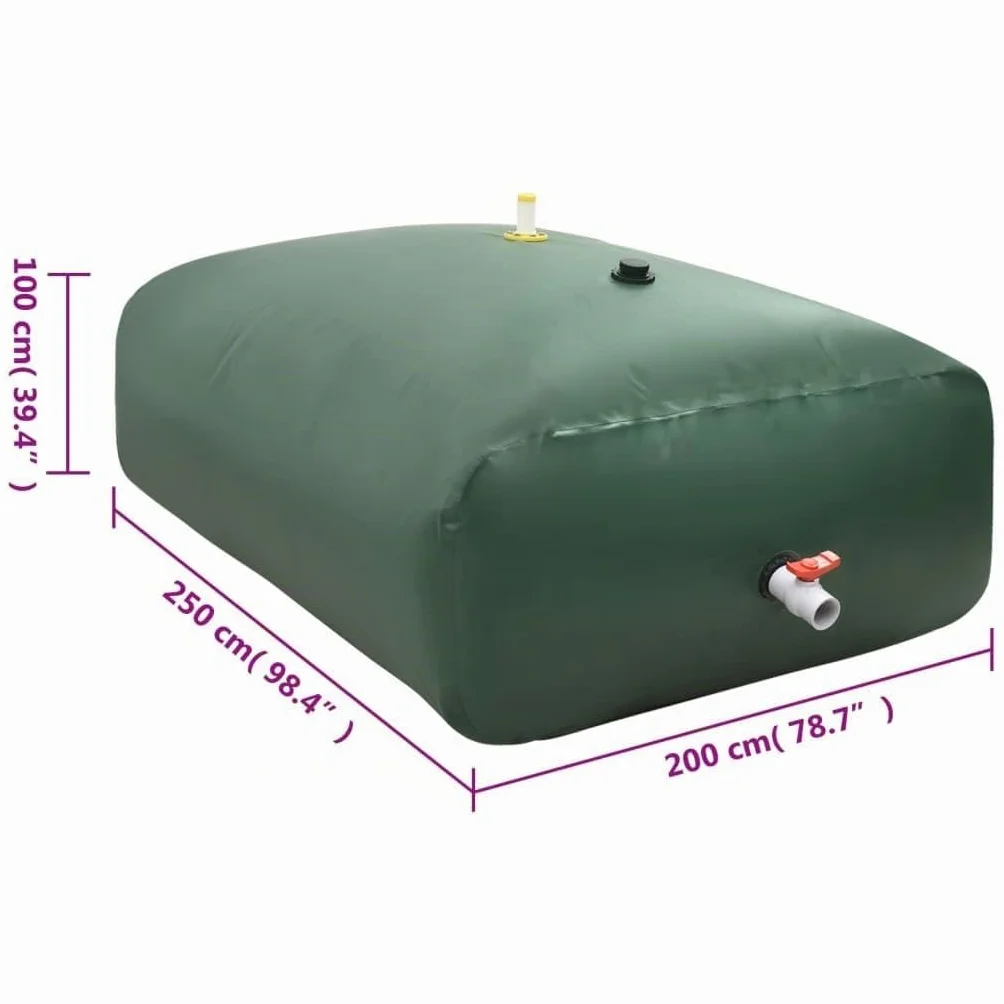 vidaXL Depósito de Agua Plegable 5000 l Con Grifo, Tanque para Jardín