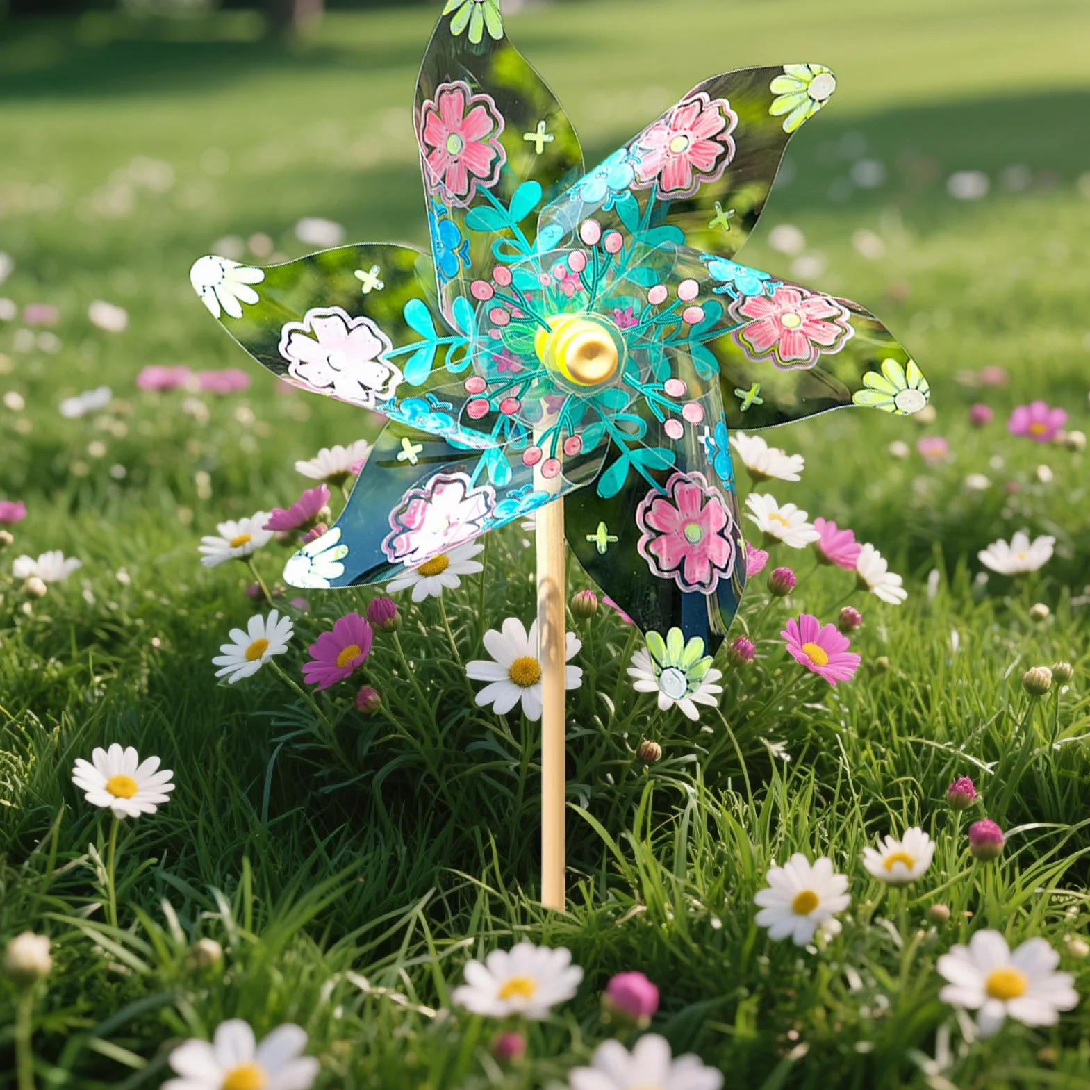 Molino De Viento Juguetes - Molinillos Hechos A Mano para Jardín Giradores De Viento | Actividad De Manualidades Y Arte Construye Y Colorea Tu Propio Molinete para Jardín Patio Parque Playa