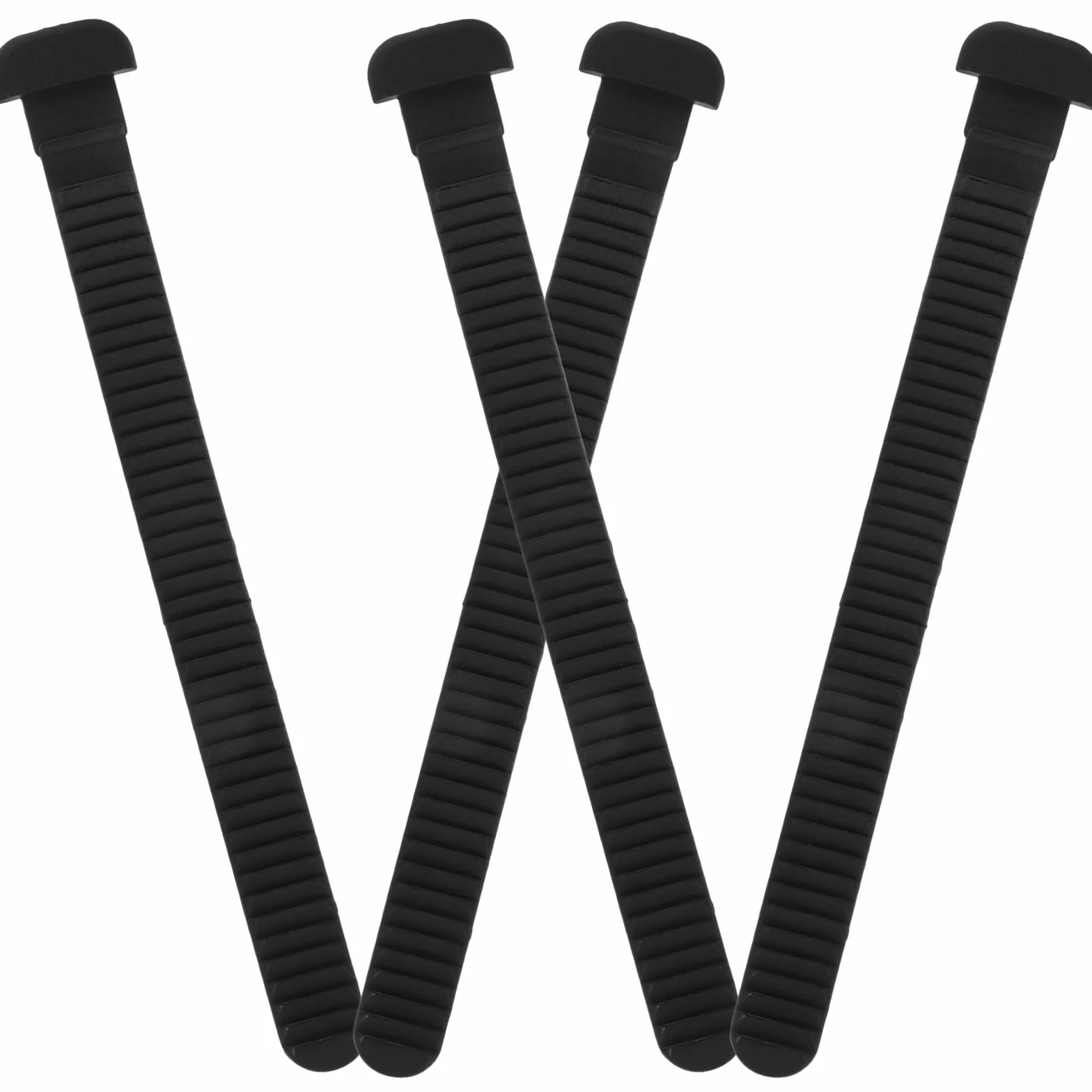 Correas Ajustables para Patines en Línea y Snowboard de PVC Negro, 4 Piezas