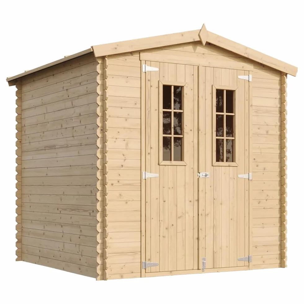 Cobertizo de Madera TRATADO TIMBELA M343C+M343G 218x206x216 cm 3,53 m² Techo Impermeable Ventanas