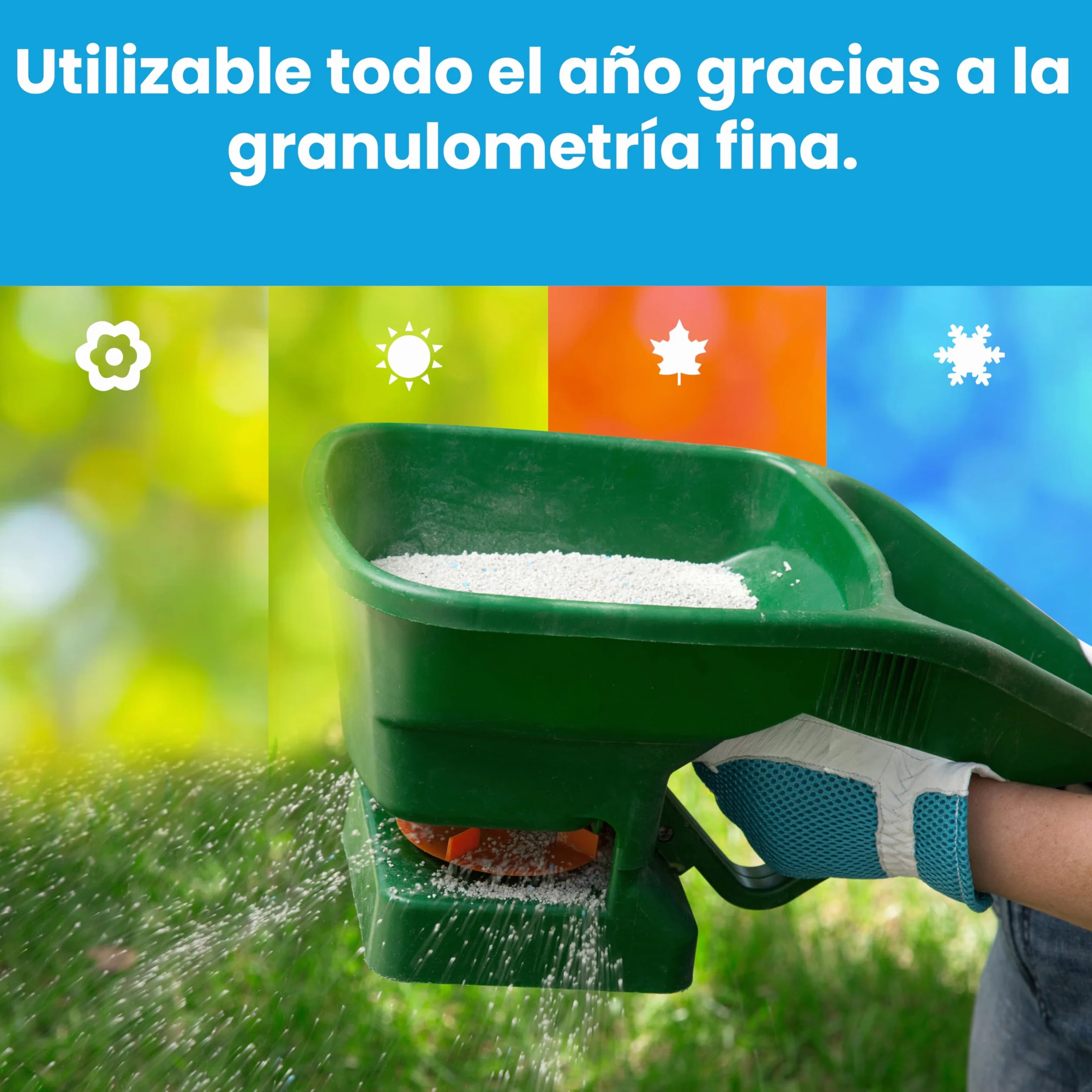 LERAVA Sulfato de Hierro Granulado Fertilizante para Plantas y Jardines Césped Árboles 20m²