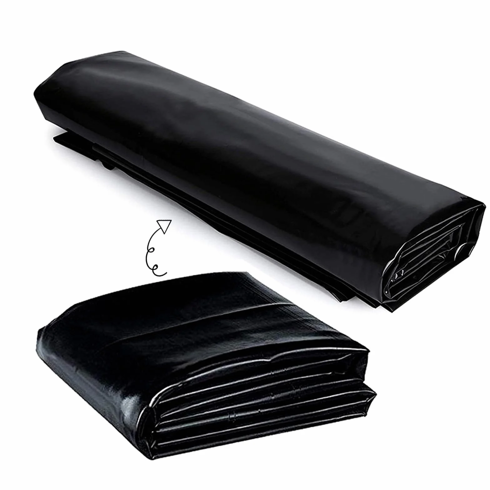 Revestimiento grande de polietileno de alta densidad para estanques y piscinas, membrana impermeable duradera, 0,12 mm de grosor