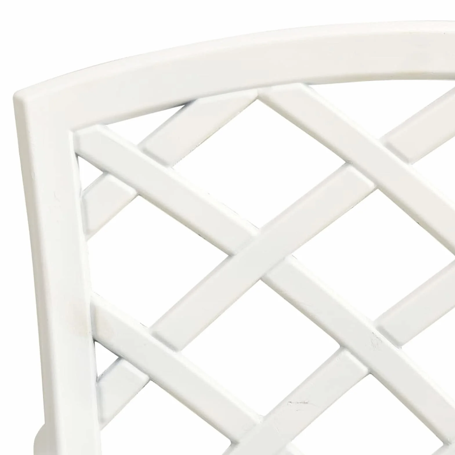5 Piezas Bistro Set Mesa y Sillas Aluminio Fundido Blanco Jardin