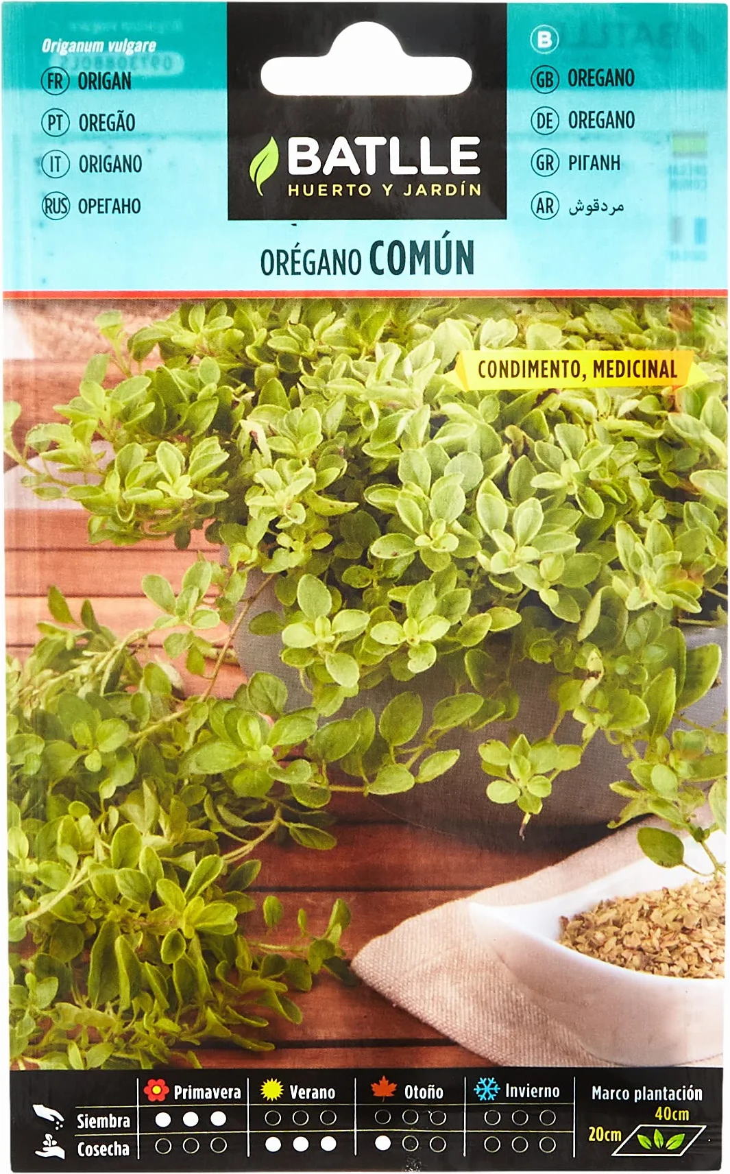 Semillas Batlle Orégano - Origanum vulgare