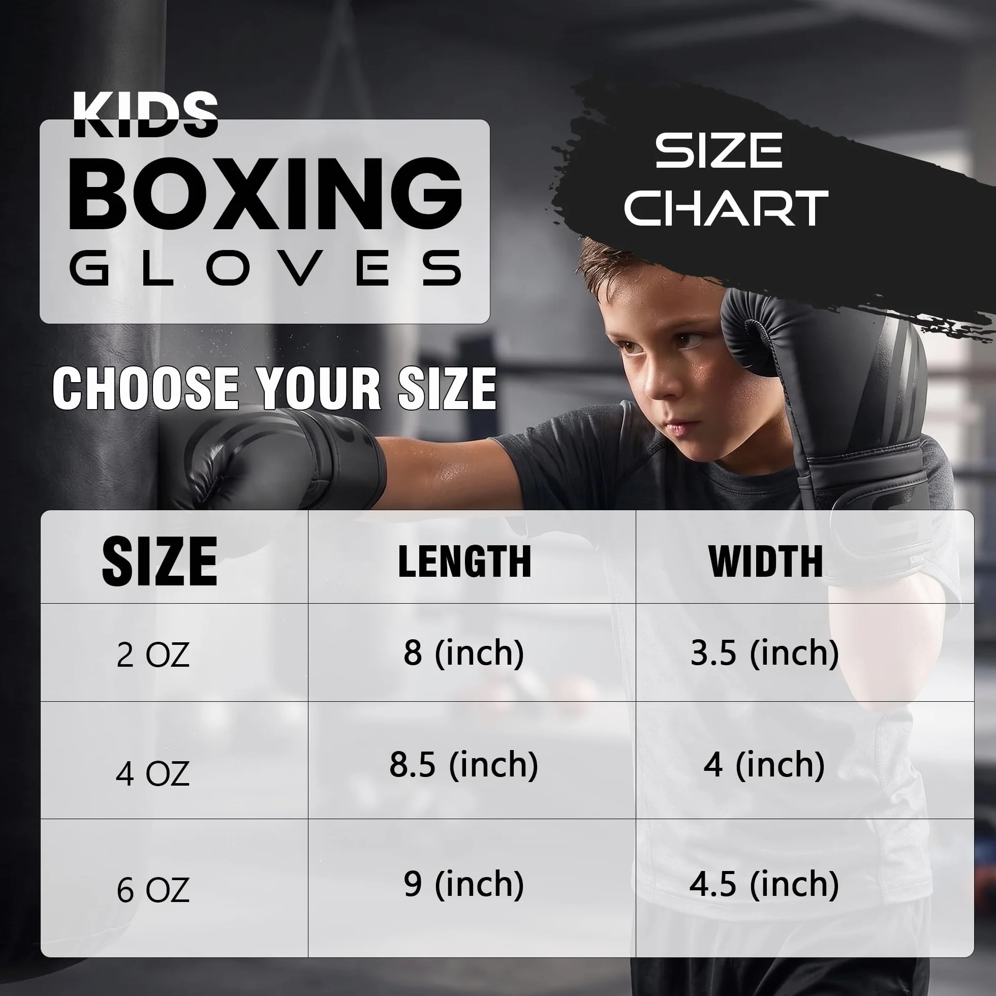 Guantes de boxeo SAWANS para niños 2 4 6 onzas entrenamiento MMA sparring kickboxing