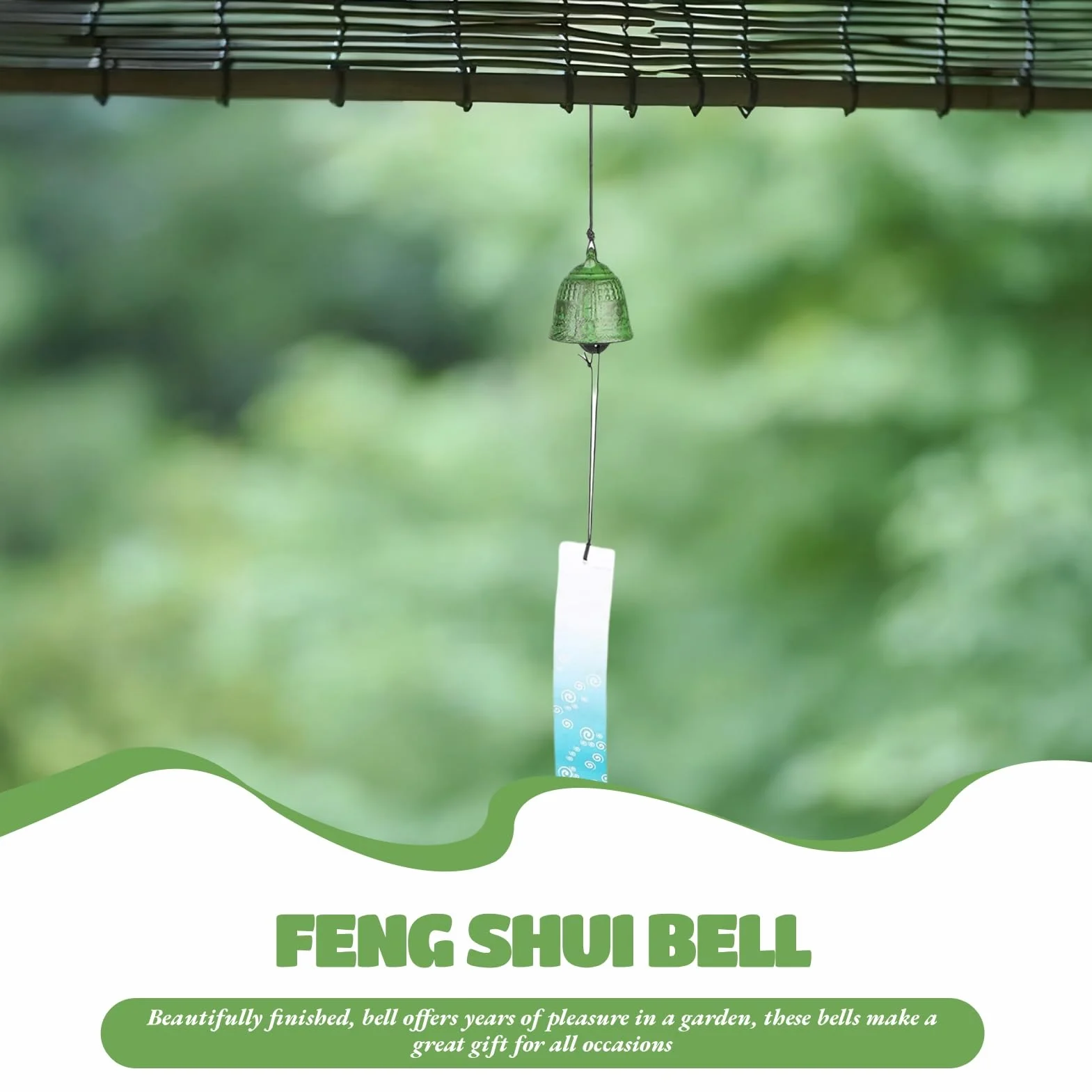 Campanas de Viento Estilo Japonés Furin Nambu Hierro Fundido Feng Shui para Exterior Interior