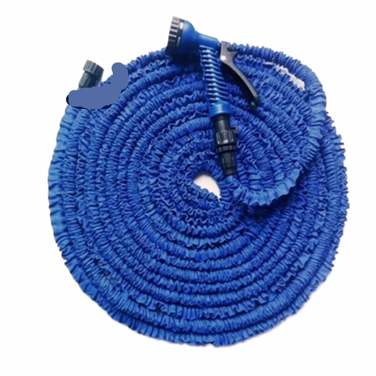 Manguera Jardin Manguera de riego Carretes manguera jardín extensible flexible agua lavado autos Azul Verde 25FT-200FT para Jardinería(Blue,200ft)