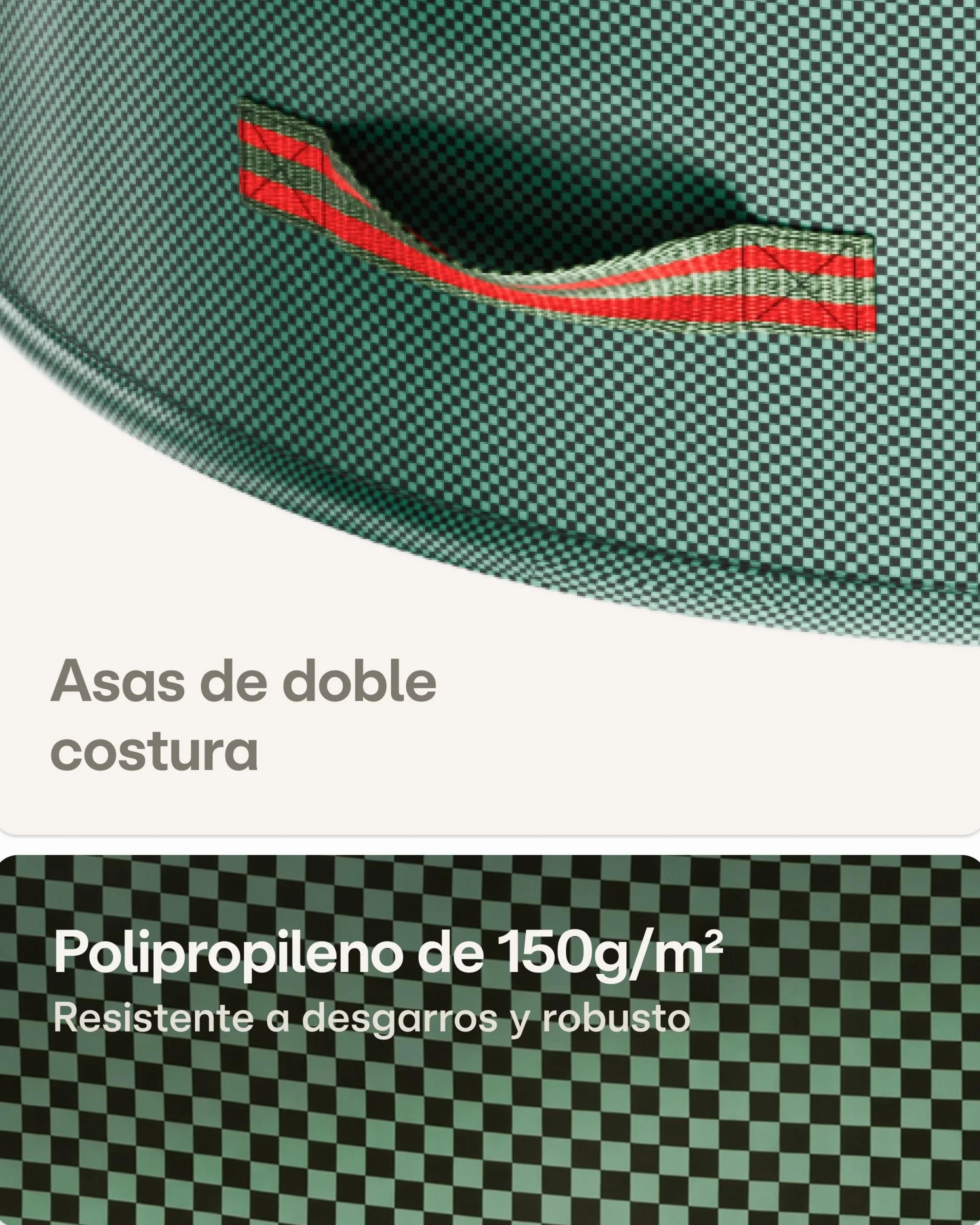 Praknu 500 L Bolsa Jardin Con Tapa Cremallera 4 Asas Resistentes Plegable Reutilizable Polipropileno XXL