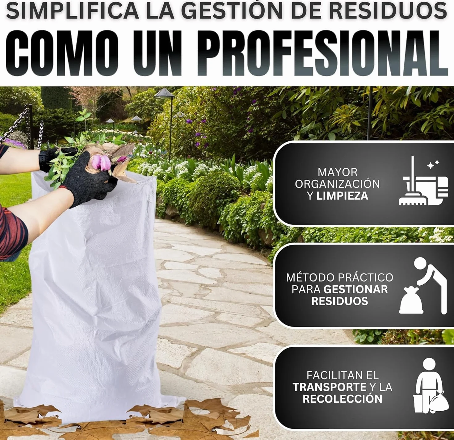 Sacos Para Escombros 50x90cm Resistentes 55kg Pack 20