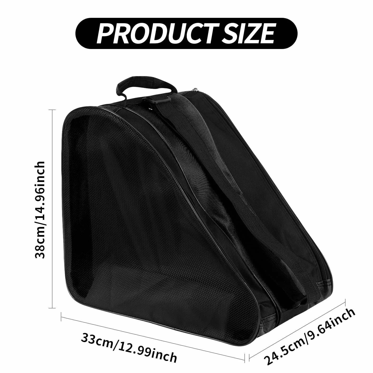 Bolsa para patines de esquí con correa ajustable unisex