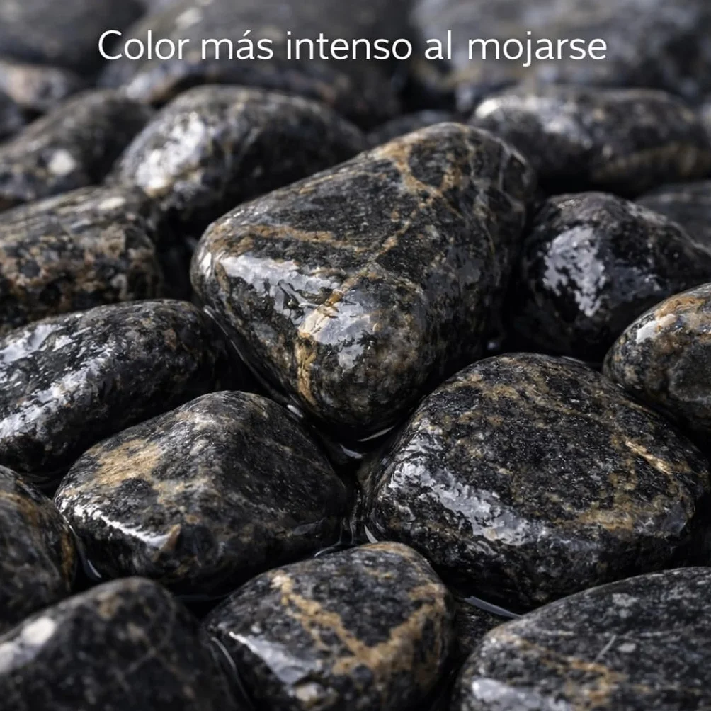 Vegara Stone Canto rodado Decorativo Negro Puro 20/40MM