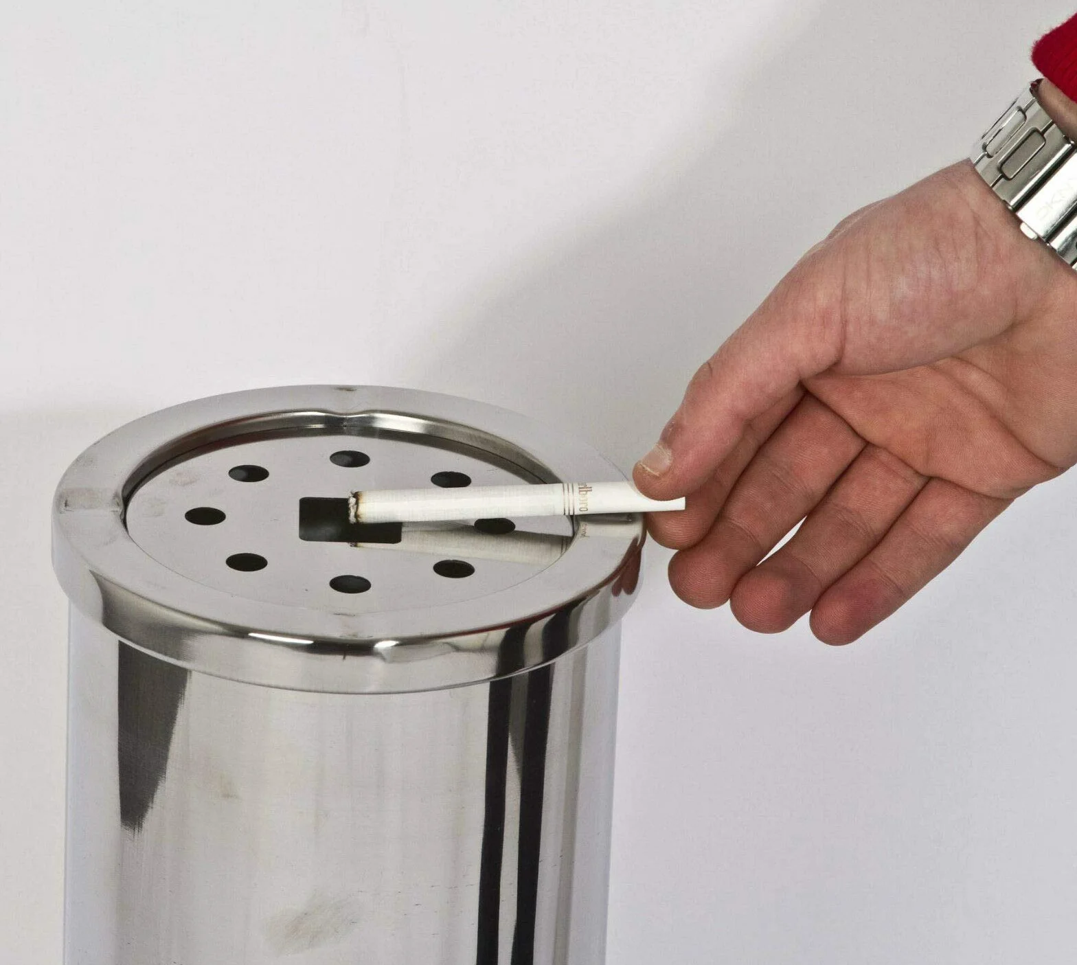 Cenicero de pie acero inoxidable para exteriores
