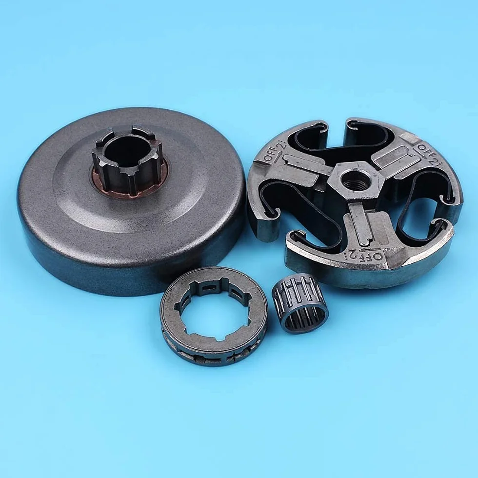 Embrague Assy Drum Sprocket Rim Kit de cojinetes de Agujas Compatible con Husqvarna 268272 XP 61 66266 Jonsered 625630670 Motosierra 3/8 "-7 Dientes