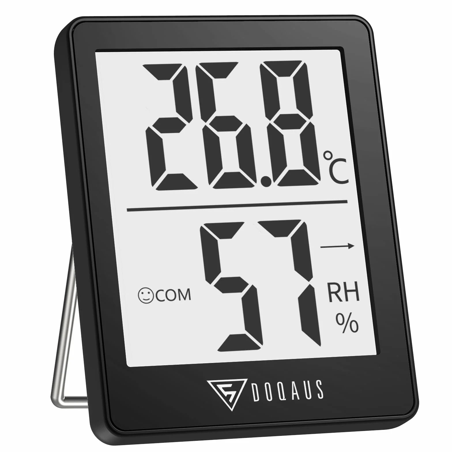 DOQAUS Mini Termómetro Higrómetro Digital, Medidor de Temperatura y Humedad, Respuesta Rápida 5s, Negro