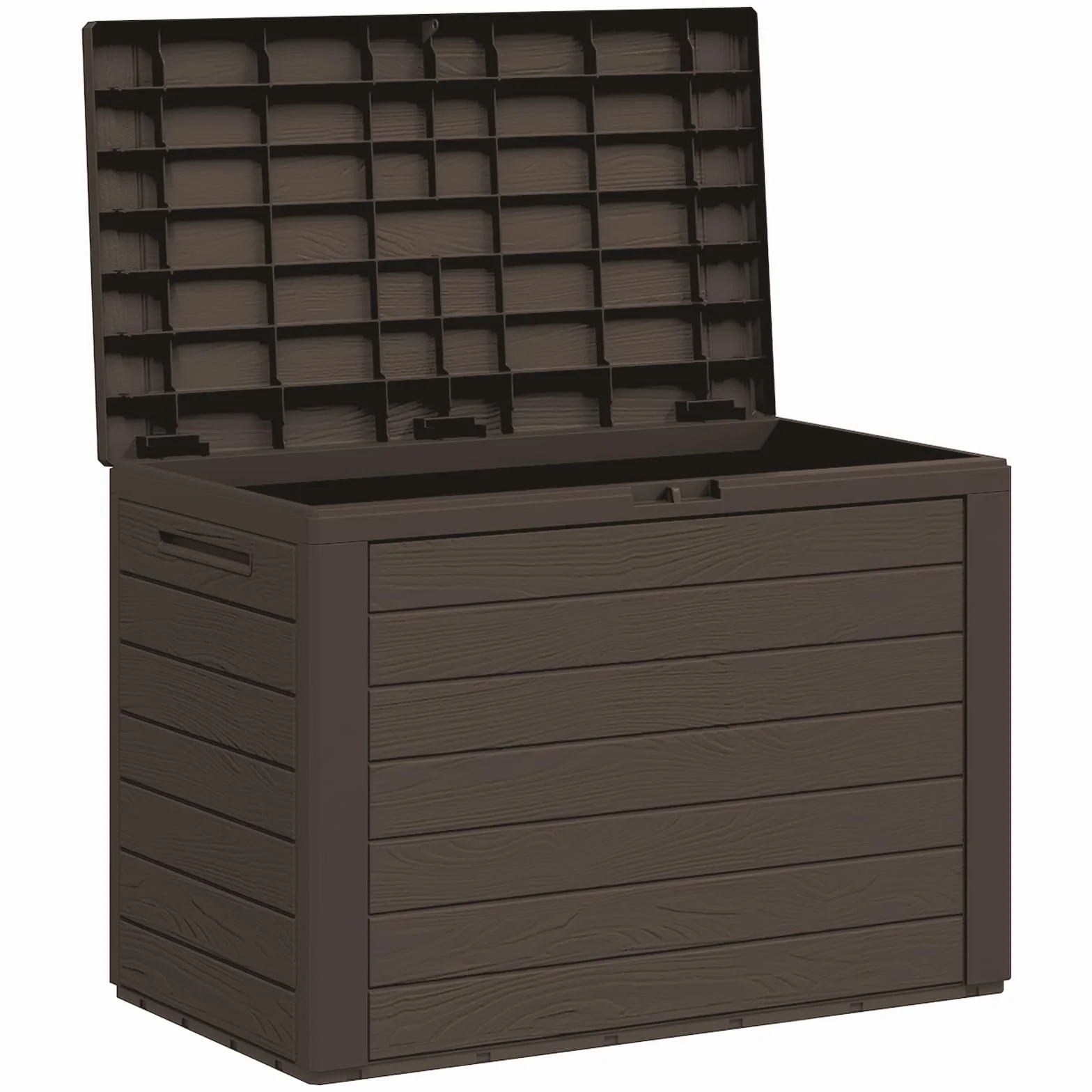vidaXL Caja de Almacenamiento de Jardín Baúl 78x44x55 cm Marrón