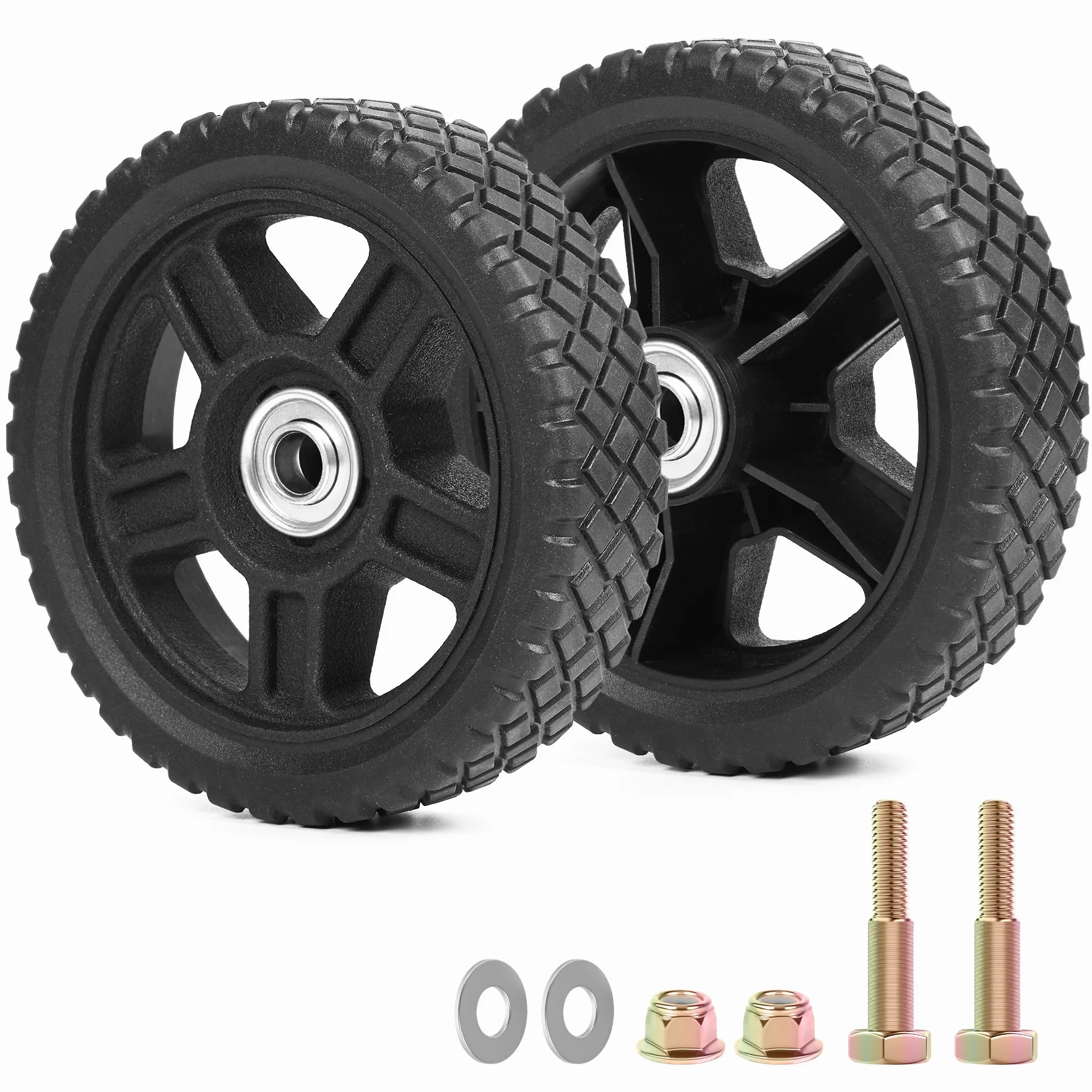 Paquete de 2 ruedas para cortacésped de 6 pulgadas para la mayoría de cortacésped estándar