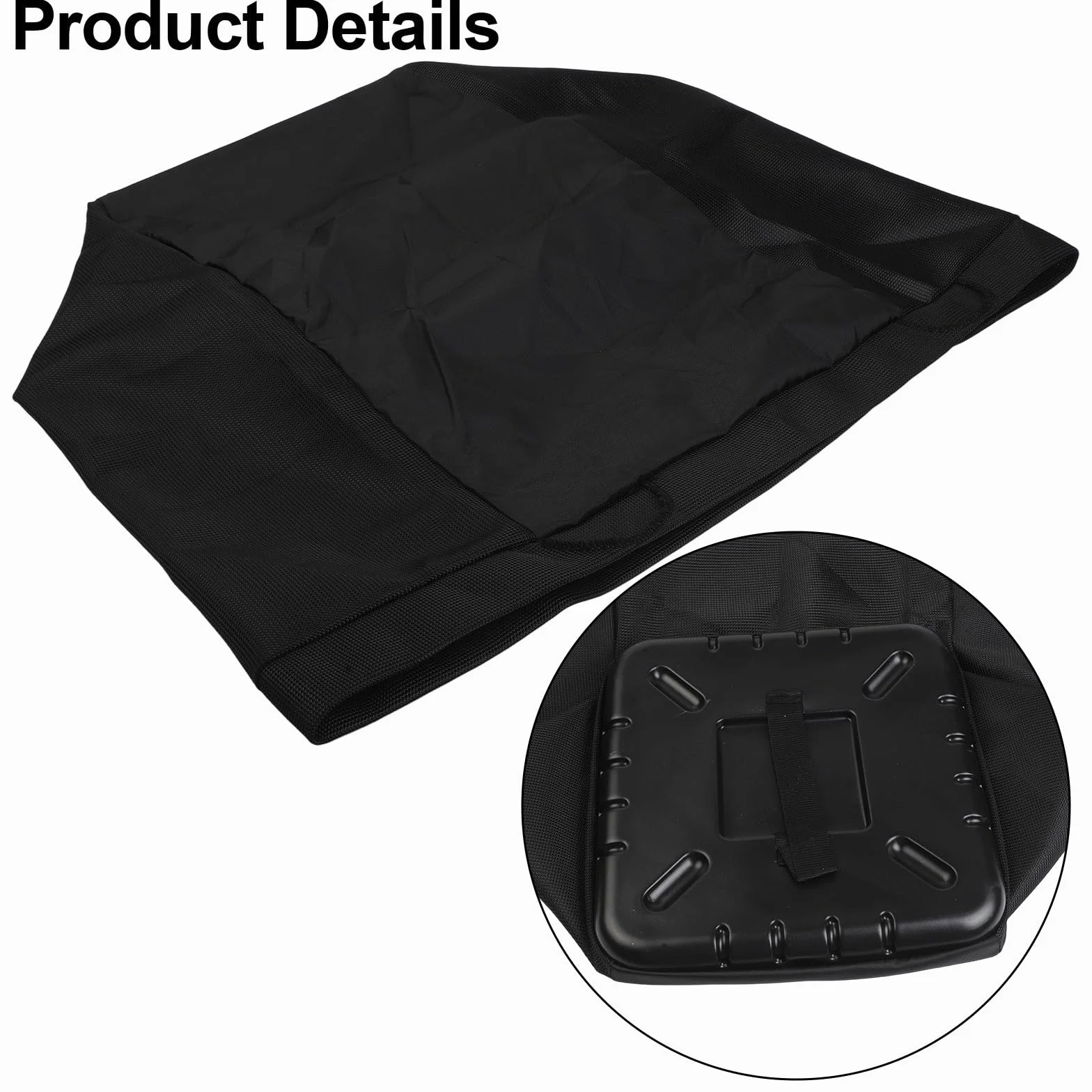 Paquete de 2 bolsas de césped para cortacésped AM122416 AM101602 compatibles con tractores de césped serie 100 D100 D110 LA120 Z225 de nailon negro de 25 pulgadas