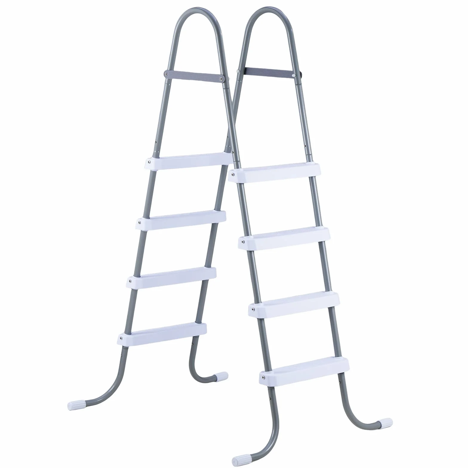 VEVOR Escalera Piscina 4 Peldaños 136kg Acero Carbono Antideslizante 121,9cm
