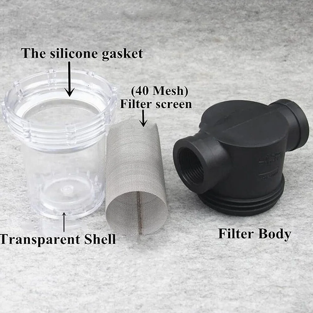Filtro de Succión de Bomba de Agua, 1 Filtro de Malla en línea for tuberías de riego de Alto caudal.(0.5 Inch)