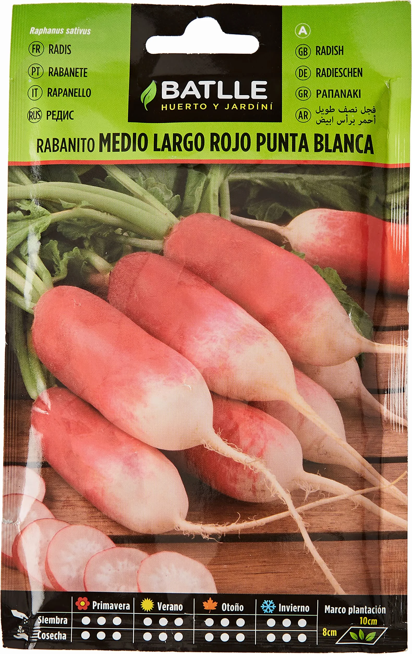 Semillas Batlle Rabanito medio largo rojo P.BLANCA