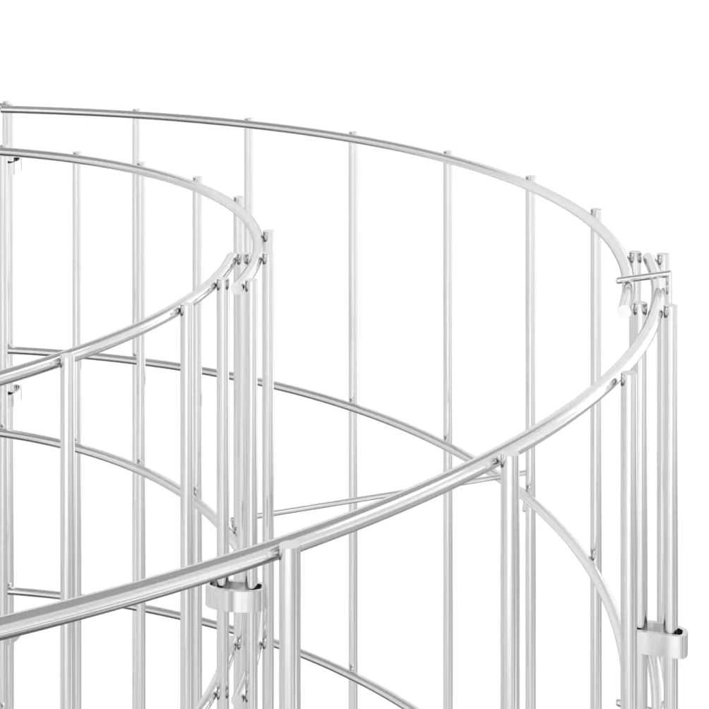 Compostador de jardín de acero galvanizado, diámetro de 50 x 50 cm, recipiente para compost con diseño de malla para ventilación para residuos de jardín, hojas, césped y fertilizante natural