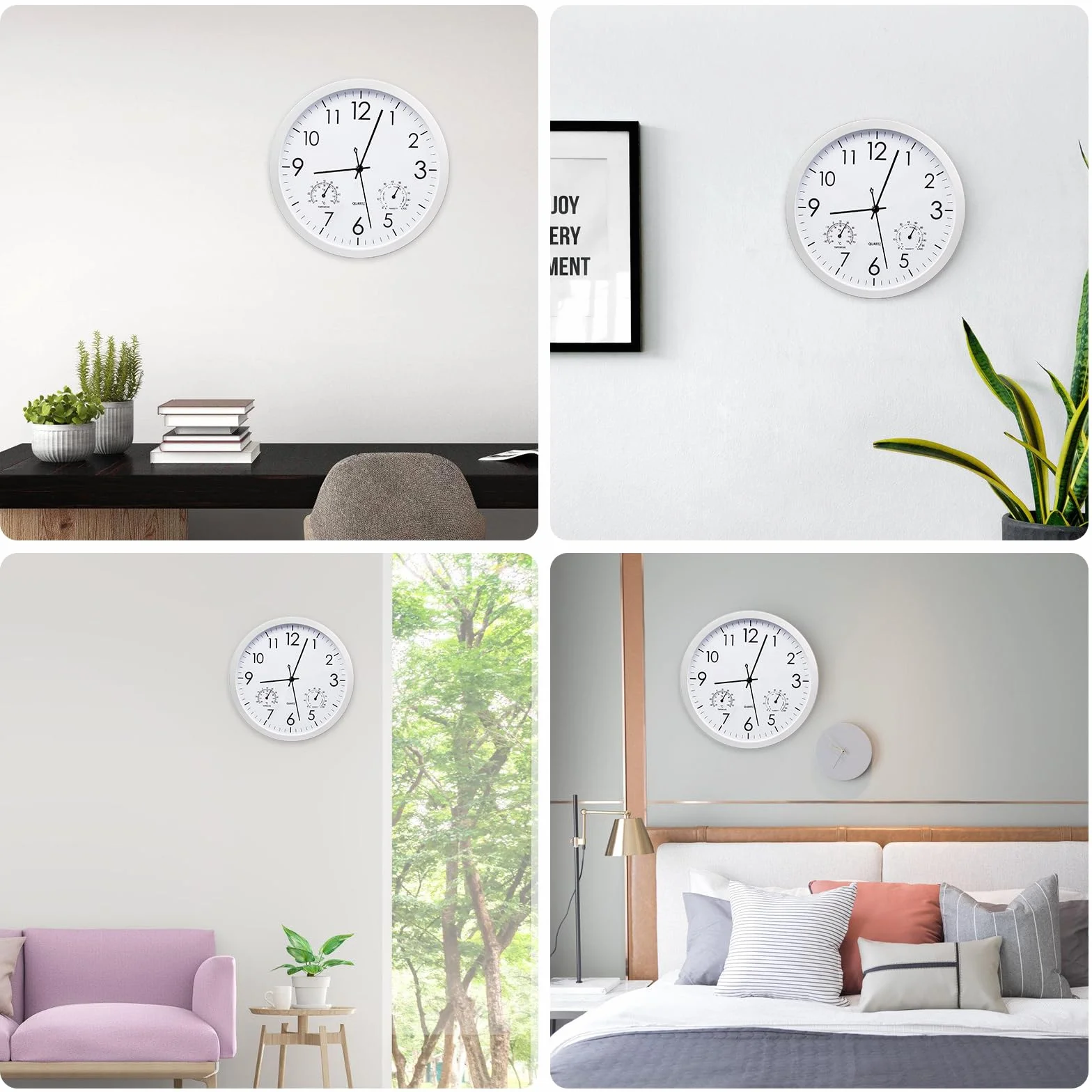 Reloj de jardín 12 pulgadas resistente a la intemperie impermeable para exteriores