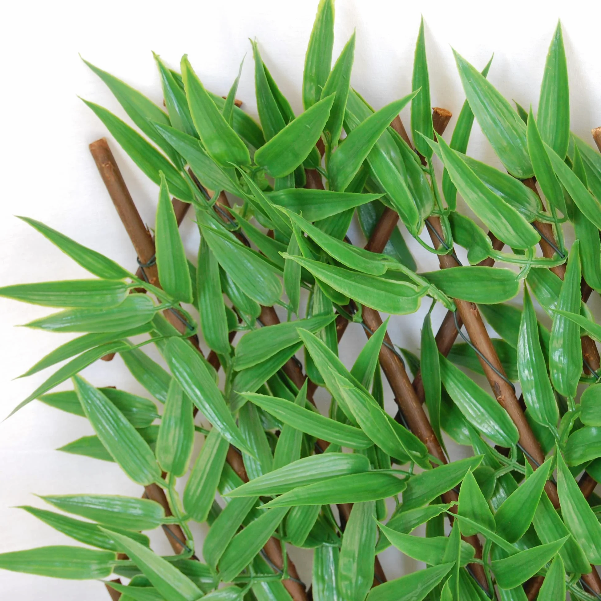 TENAX Divy 3D X-Tens Bamboo 1,00x2 m Verde, Enrejado Extensible de Madera Natural Recubierto con Hojas de Bambú, Occultación para Balcones y Terrazas, Decoración de Paredes