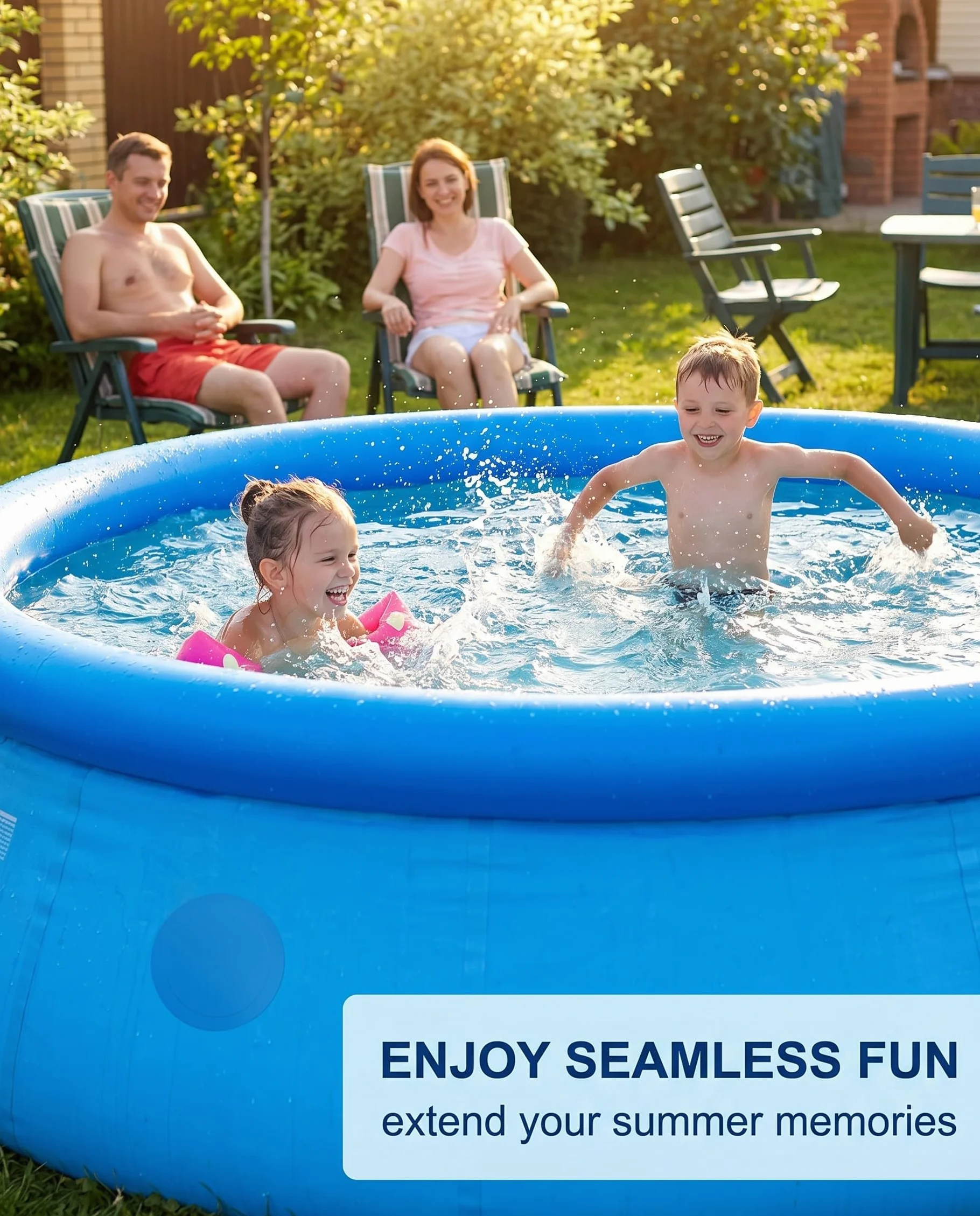 Parches de Reparación para Piscinas Azules, 18 uds, Autoadhesivos, Impermeables, Extra Fuertes