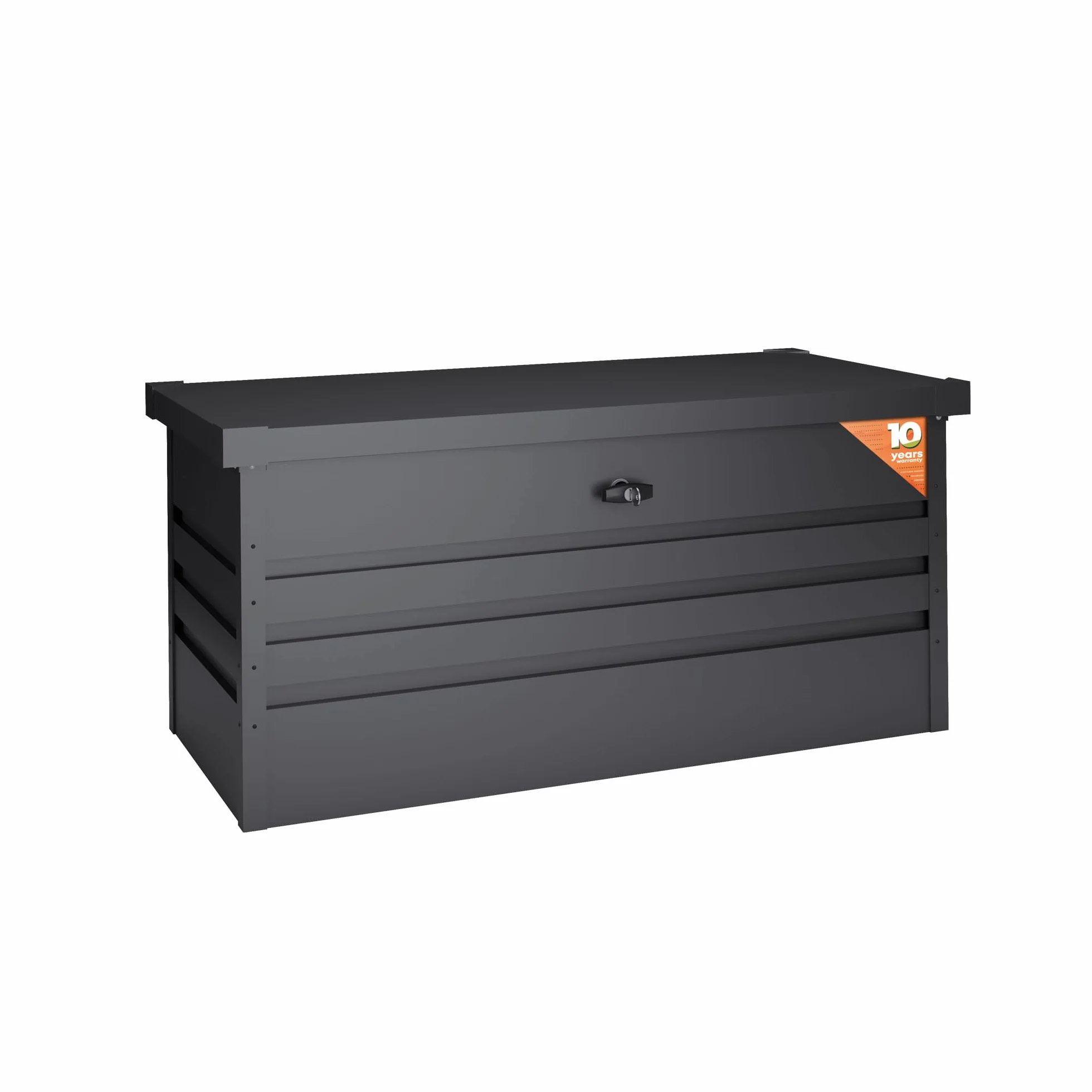 Baúl Almacenaje Exterior 450 L 120x61x62cm Gris Antracita Metálico