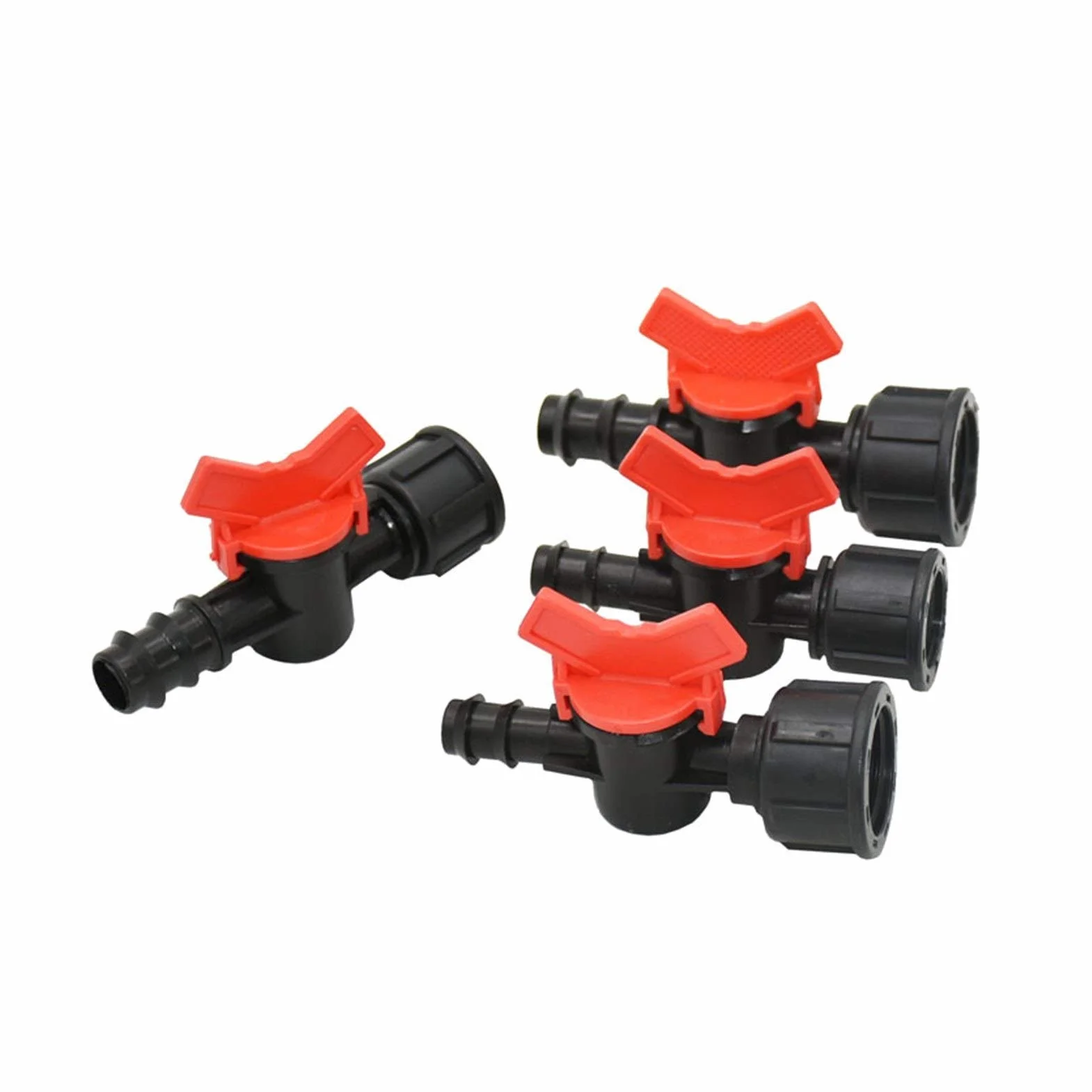 Pulverizador de riego por aspersión de jardín Rosca hembra 1/2" 3/4" for 16mm 20mm manguera de jardín grifo 1/2 3/4 manguera de riego adaptador de la válvula de agua Mini llave de paso de conector 20p