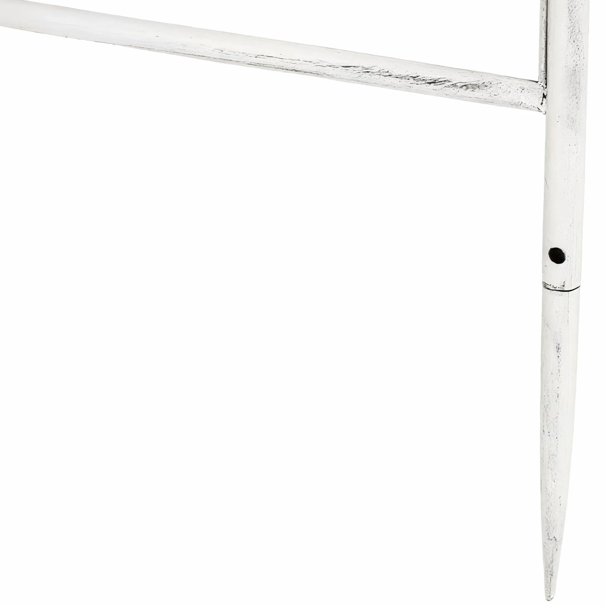 Pérgola de jardín Keira Arco con celosía 270x200 cm Acero con Recubrimiento Blanco Envejecido