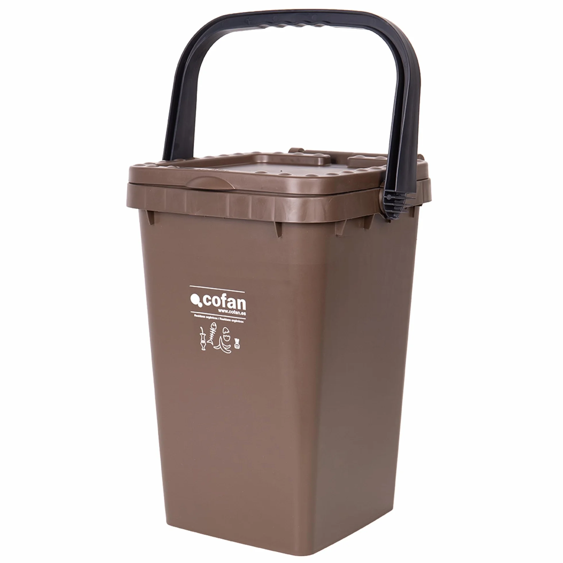 Cofan Contenedor Marrón Ravioli 25L Para Residuos Orgánicos