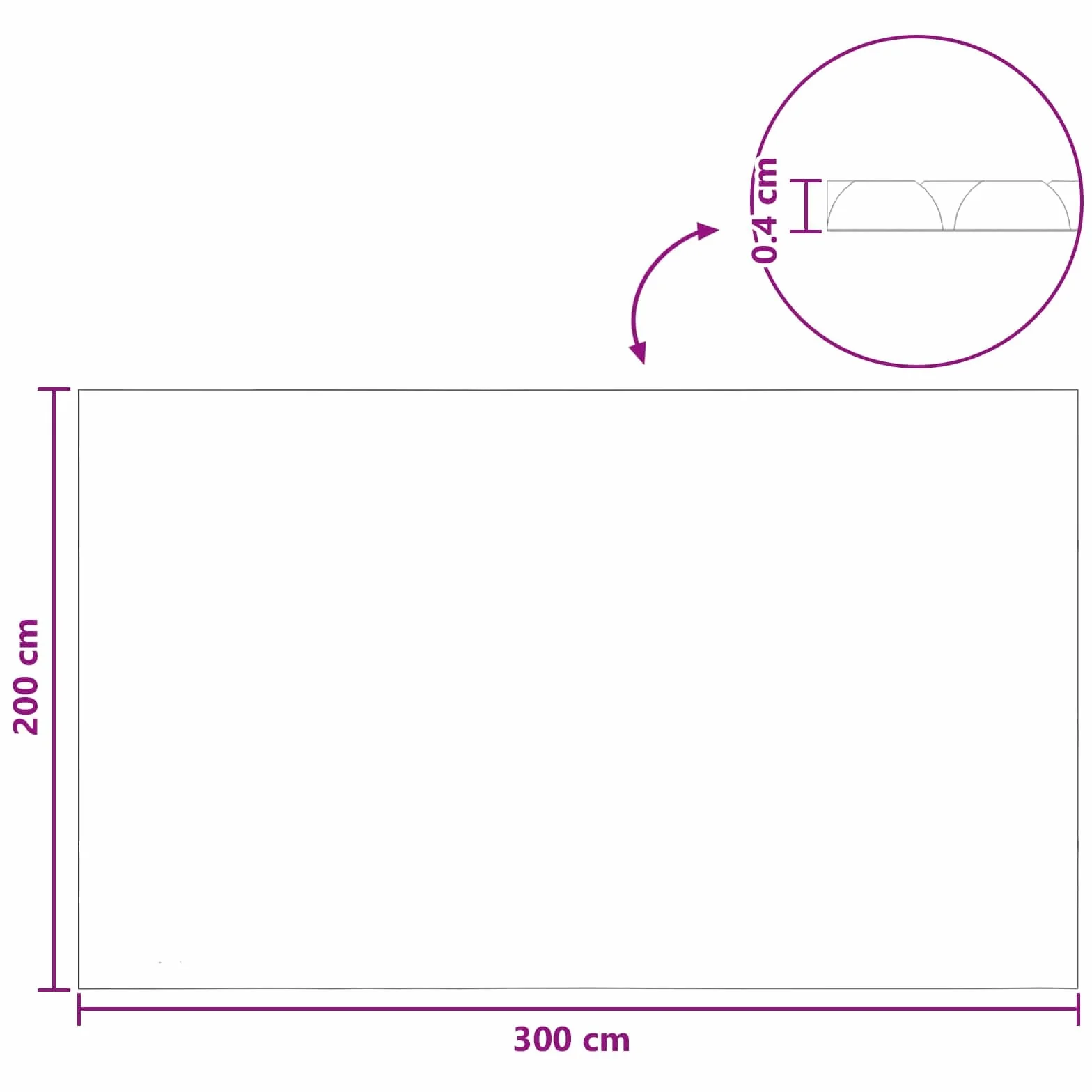 vidaXL Cobertor Solar para Piscina 300 x 200 cm 200 μm, Tapa Cuadrada Protege UV