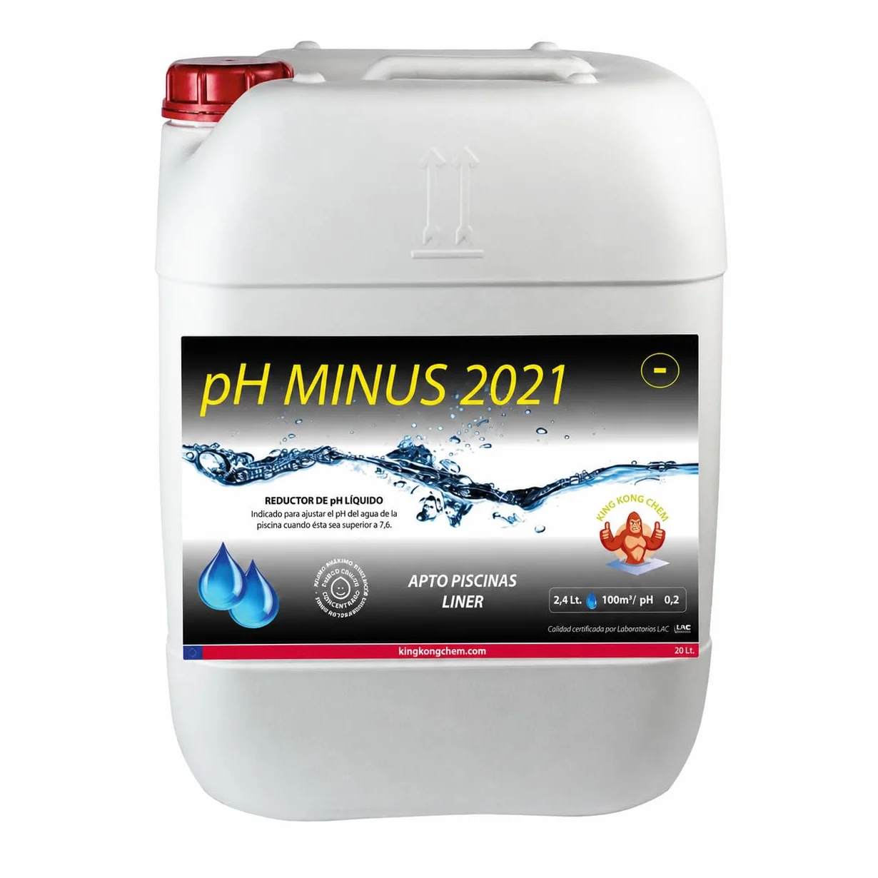PH Minus 20 litros (25 KG) - Reductor pH para Piscinas - Ácido Sulfúrico al 15%