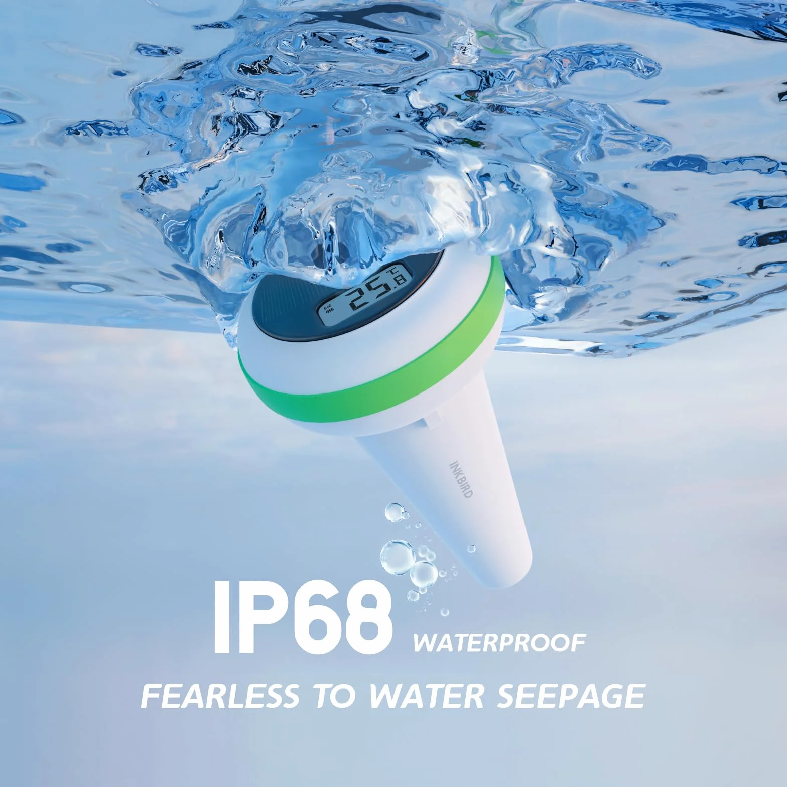 Inkbird Termómetro Piscina Solar Flotante IP68 Monitor Temperatura Piscina Spa Estanque