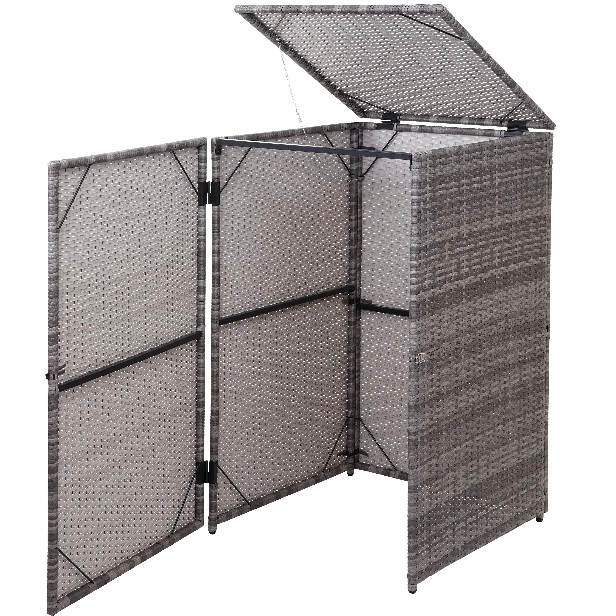 Cubierta para cubos de basura HWC-E25 120 L gris