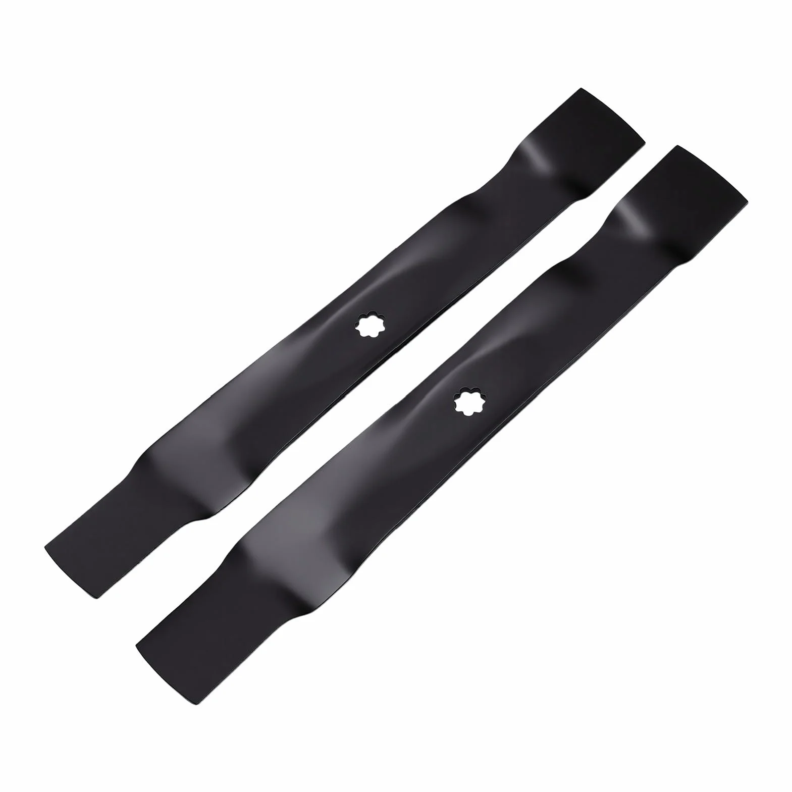Aramox 2 Cuchillas de Cortacésped GX22151 de 21-3/8 Pulgadas para Cortacésped Deere de 42 Pulgadas | Reemplaza GY20850, acero al carbono, estrella de 7 puntas, se adapta a la serie X/D/LA de 42" y Z225 LT160